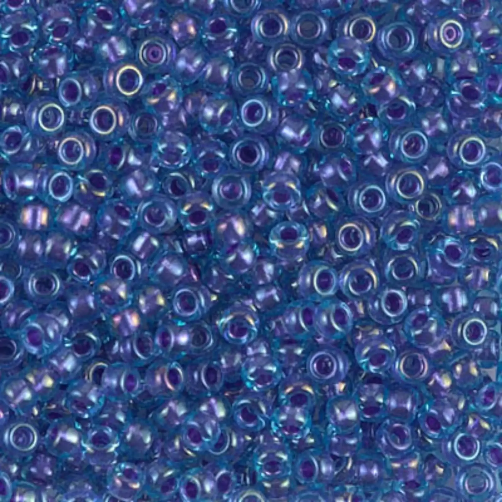 Miyuki 8/0 Seed Beads, 8-1827, Sparkling Amethyst Lined Light Blue , 10g