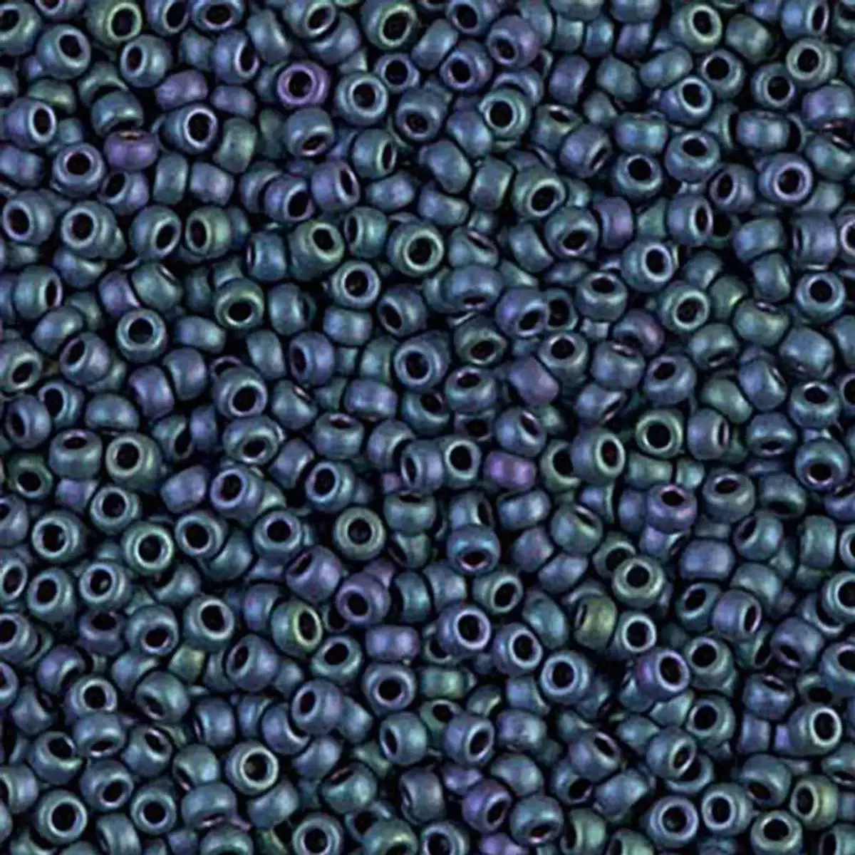 Miyuki 8/0 Seed Beads, 8-2064, Metallic Matte Blue Green, 10g