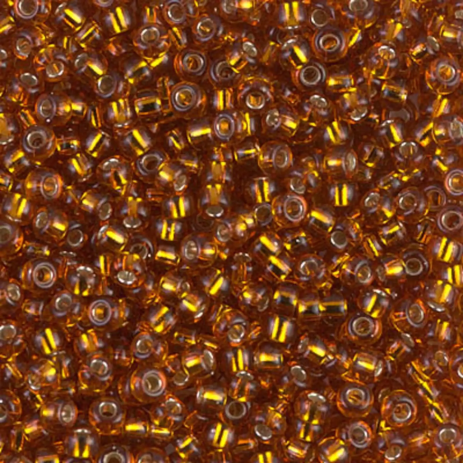 Miyuki 8/0 Seed Beads, 8-2422, Silver Lined Topaz, 10g