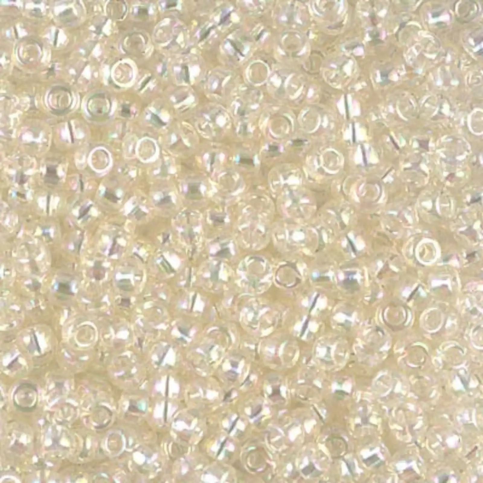 Miyuki 8/0 Seed Beads, 8-2442, Transparent Crystal Ivory Gold Luster, 10g