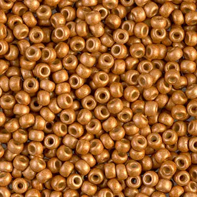 Miyuki 8/0 Seed Beads, 8-4203F, Duracoat Matte Galvanized Yellow Gold, 10g