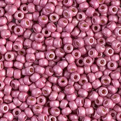 Miyuki 8/0 Seed Beads, 8-4210F, Duracoat Matte Galvanized Hot Pink, 10g