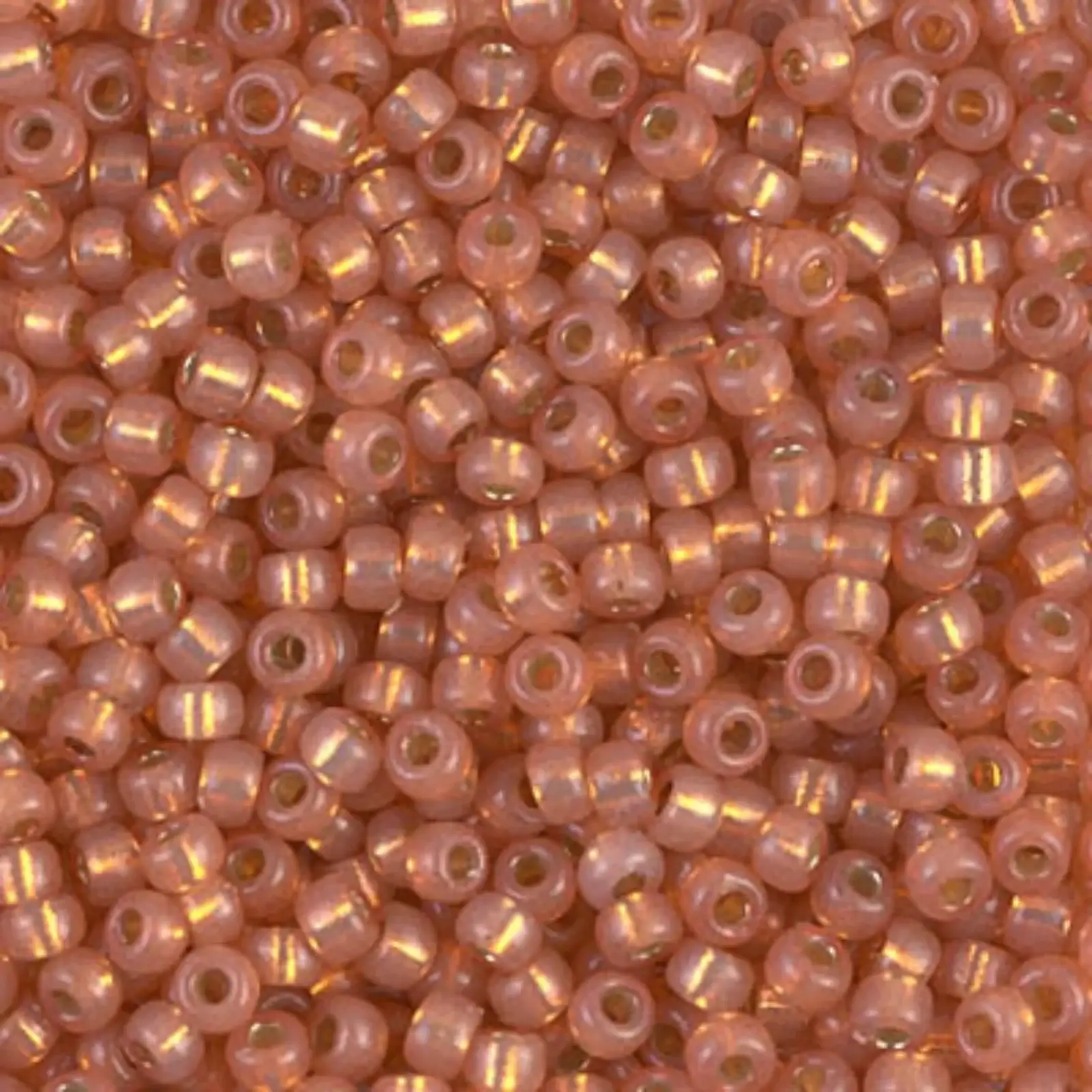 Miyuki 8/0 Seed Beads, 8-4233, Duracoat Silver Lined Rose Gold, 10g