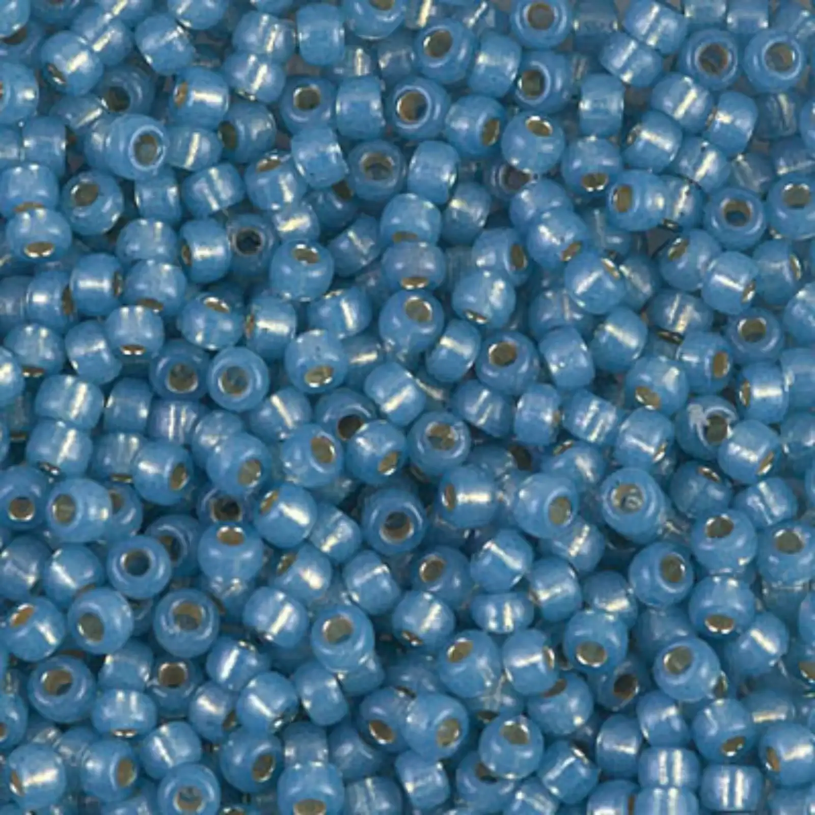 Miyuki 8/0 Seed Beads, 8-4242, Aqua Duracoat Silver lined, 10g