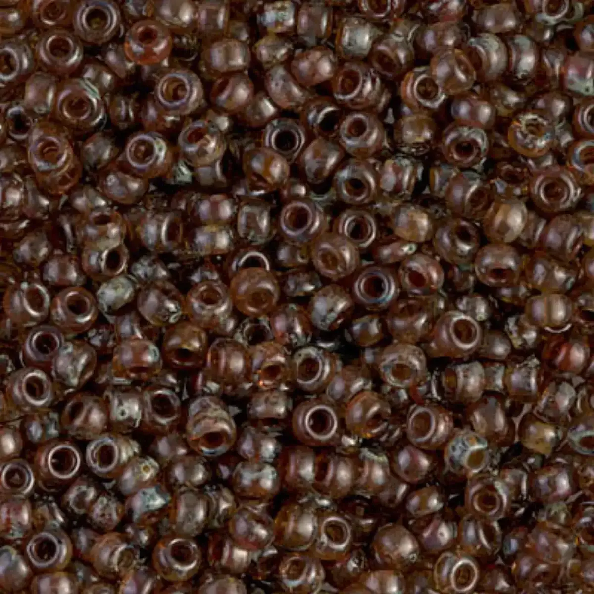 Miyuki 8/0 Seed Beads, 8-4505, Picasso Transparent Light Smoky Topaz, 10g