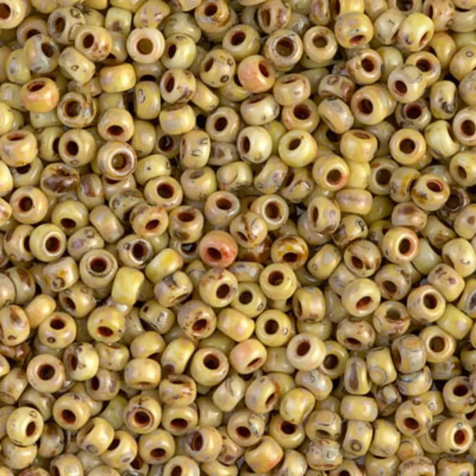 Miyuki 8/0 Seed Beads, 8-4512, Picasso Canary, 10g