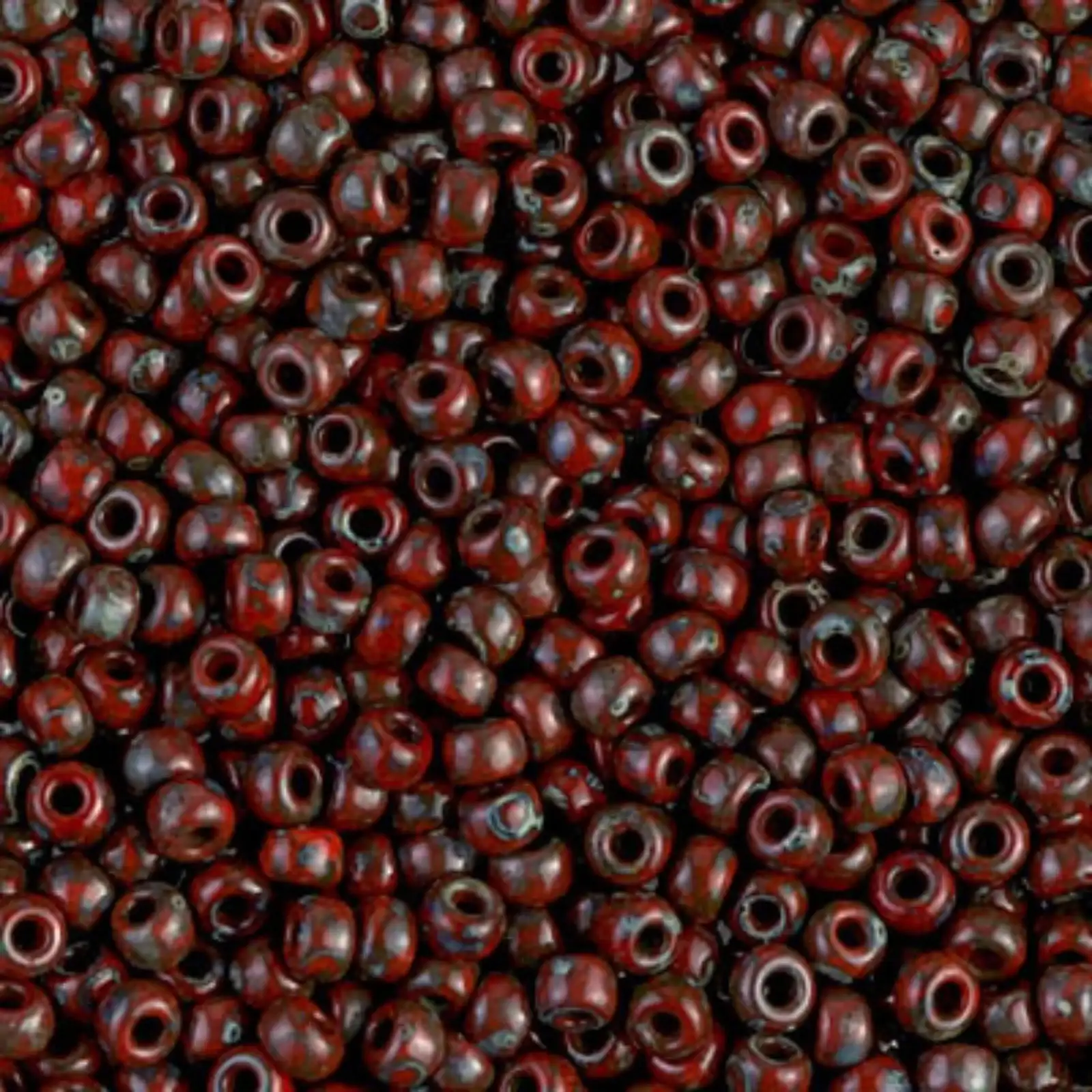 Miyuki 8/0 Seed Beads, 8-4513, Picasso Red Garnet, 10g
