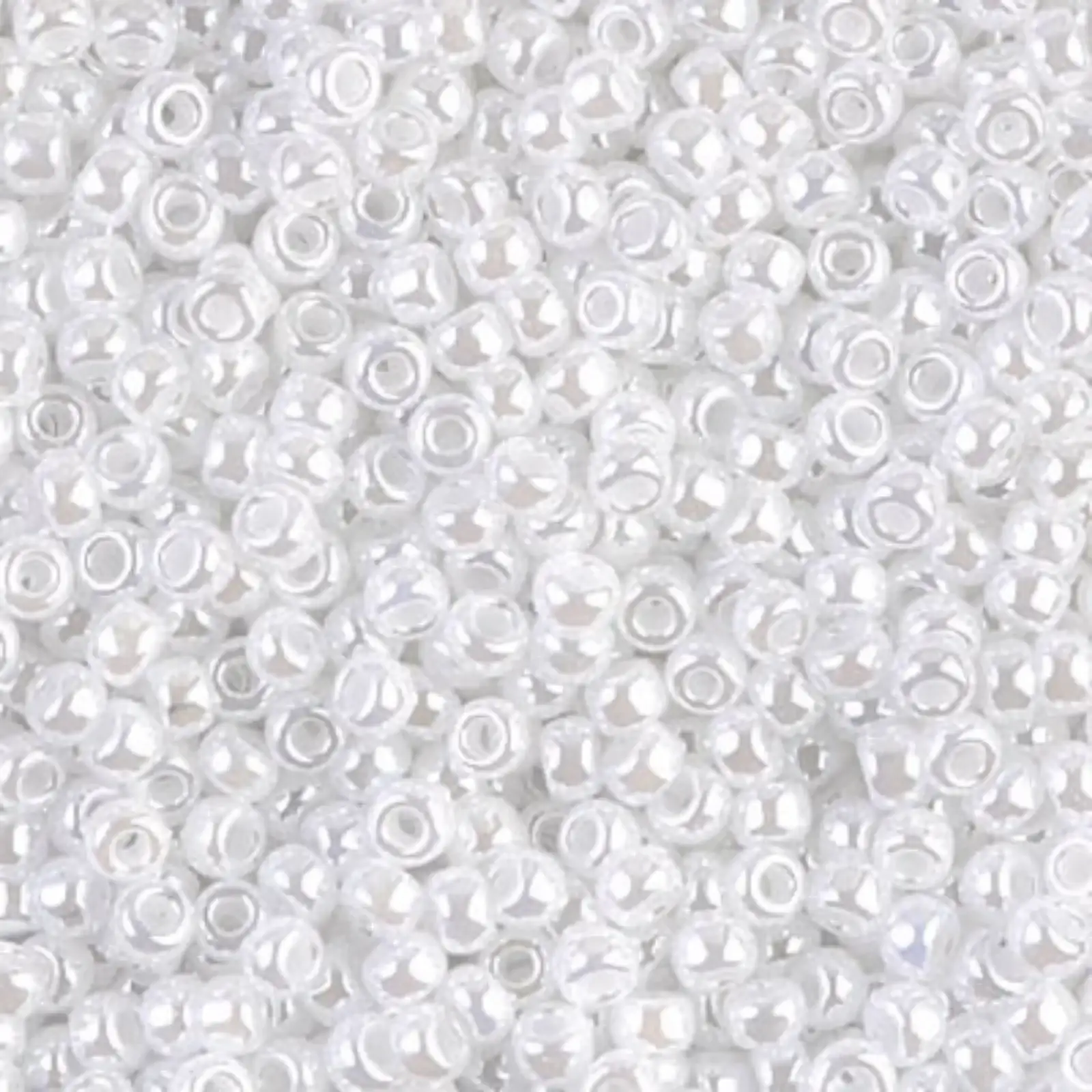 Miyuki 8/0 Seed Beads, 8-528, White Pearl Ceylon, 10g