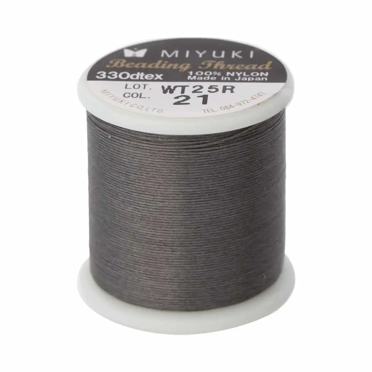 Miyuki Beading Thread, 55 Yards, Grey