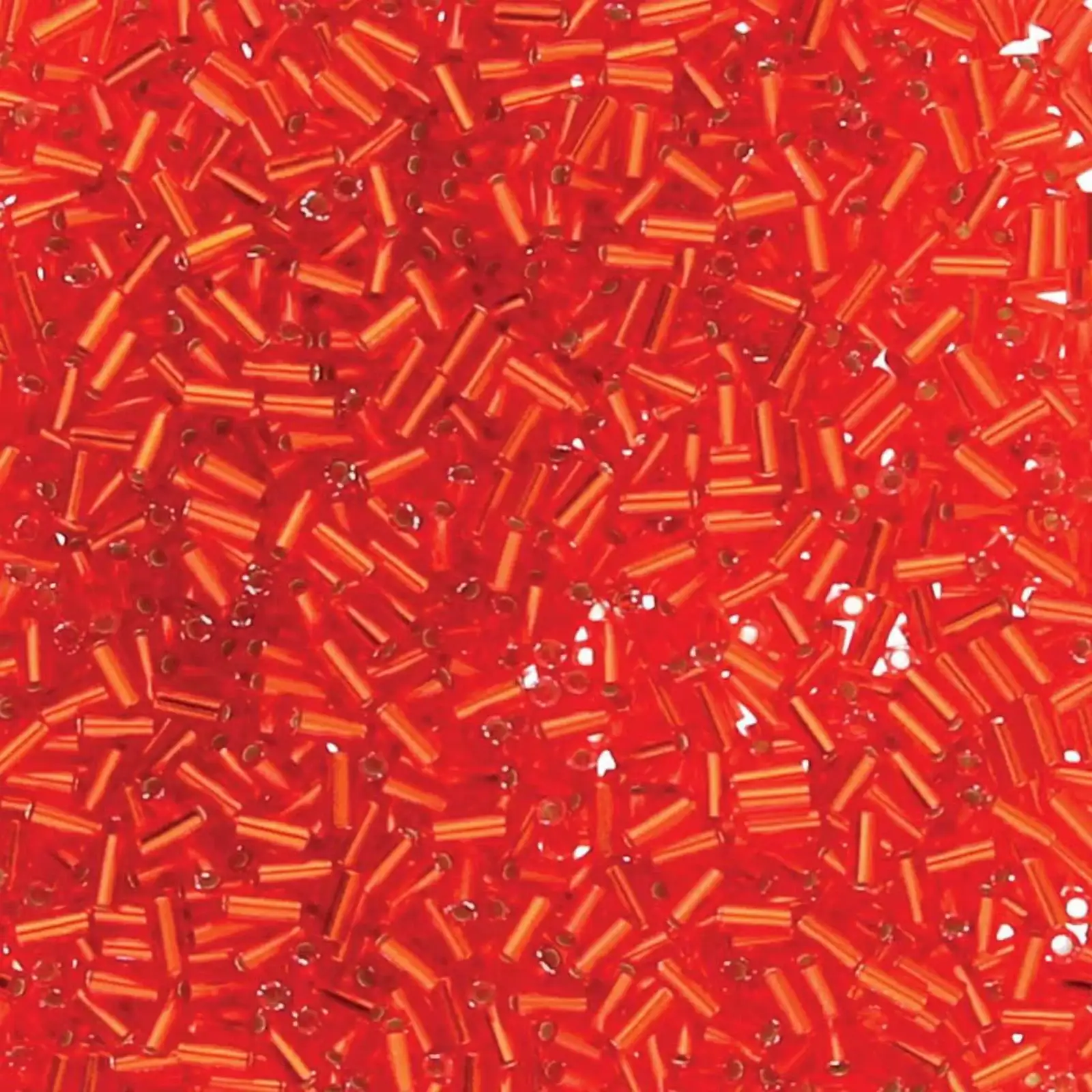 Miyuki Bugles #1 Size, 3mm, BGL1-010, Silver Lined Transparent Flame Red, 10g