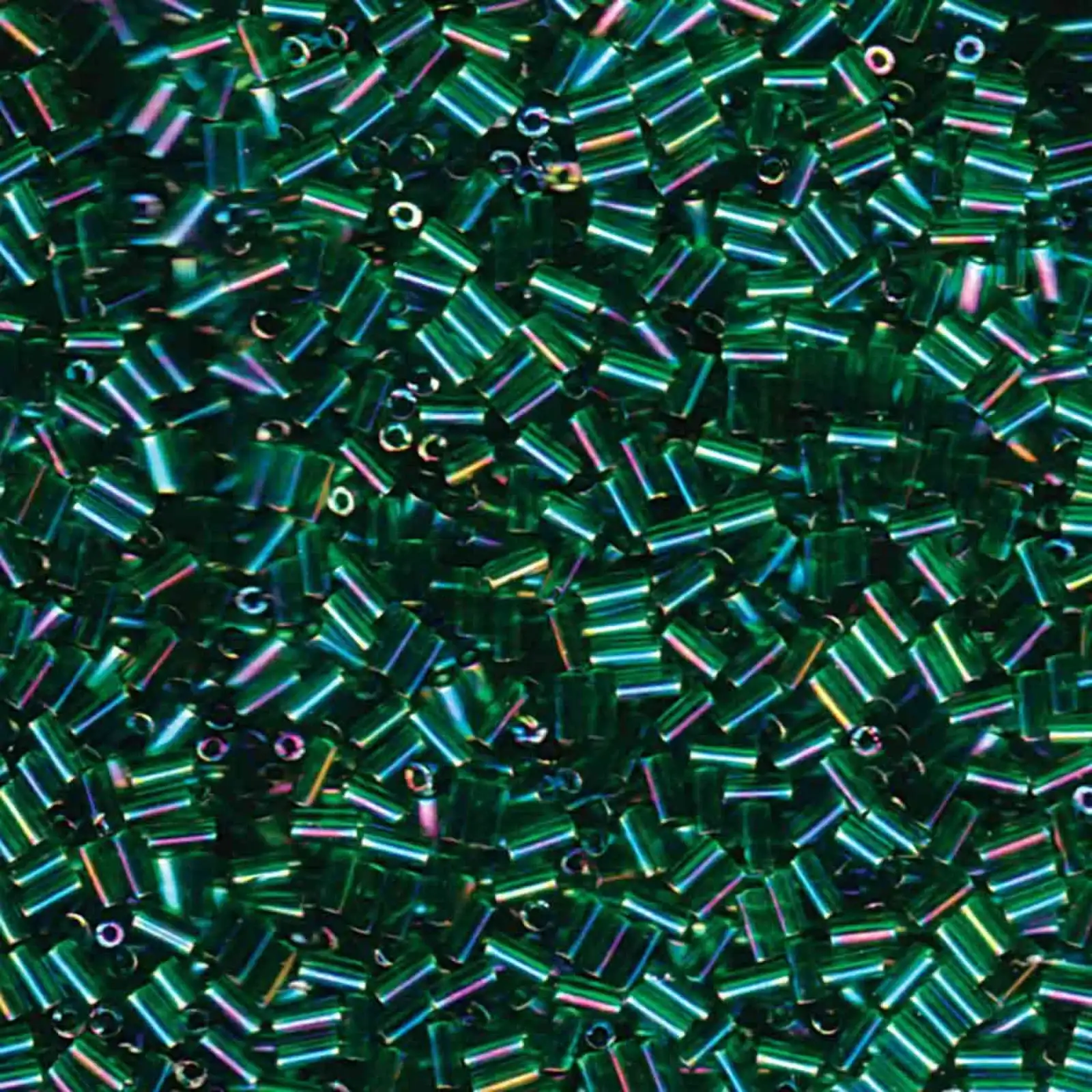 Miyuki Bugles #1 Size, 3mm, BGL1-179, Transparent Green AB, 10g
