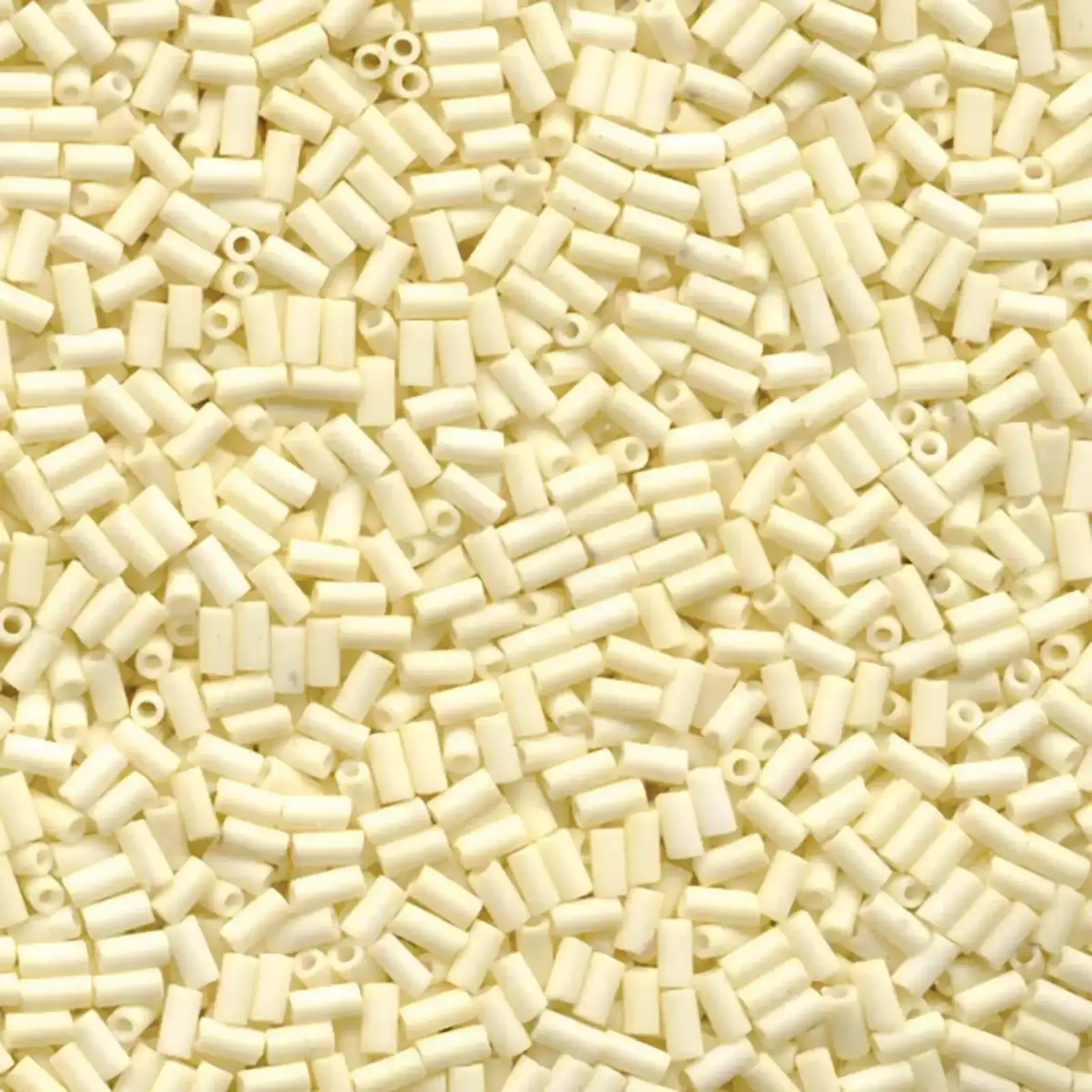 Miyuki Bugles #1 Size, 3mm, BGL1-2021, Matte Cream, 10g