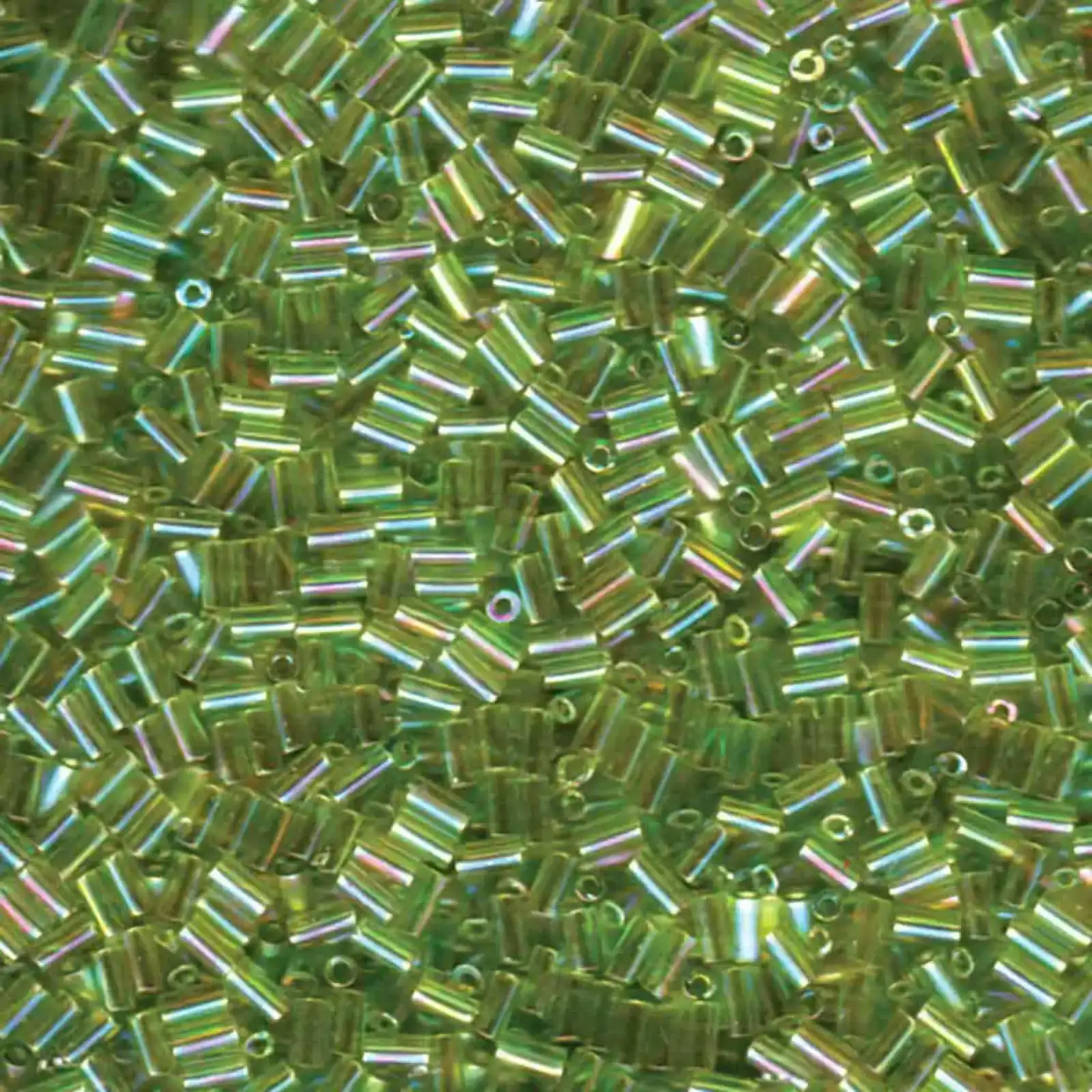 Miyuki Bugles #1 Size, 3mm, BGL1-258, Transparent Chartreuse AB, 10g