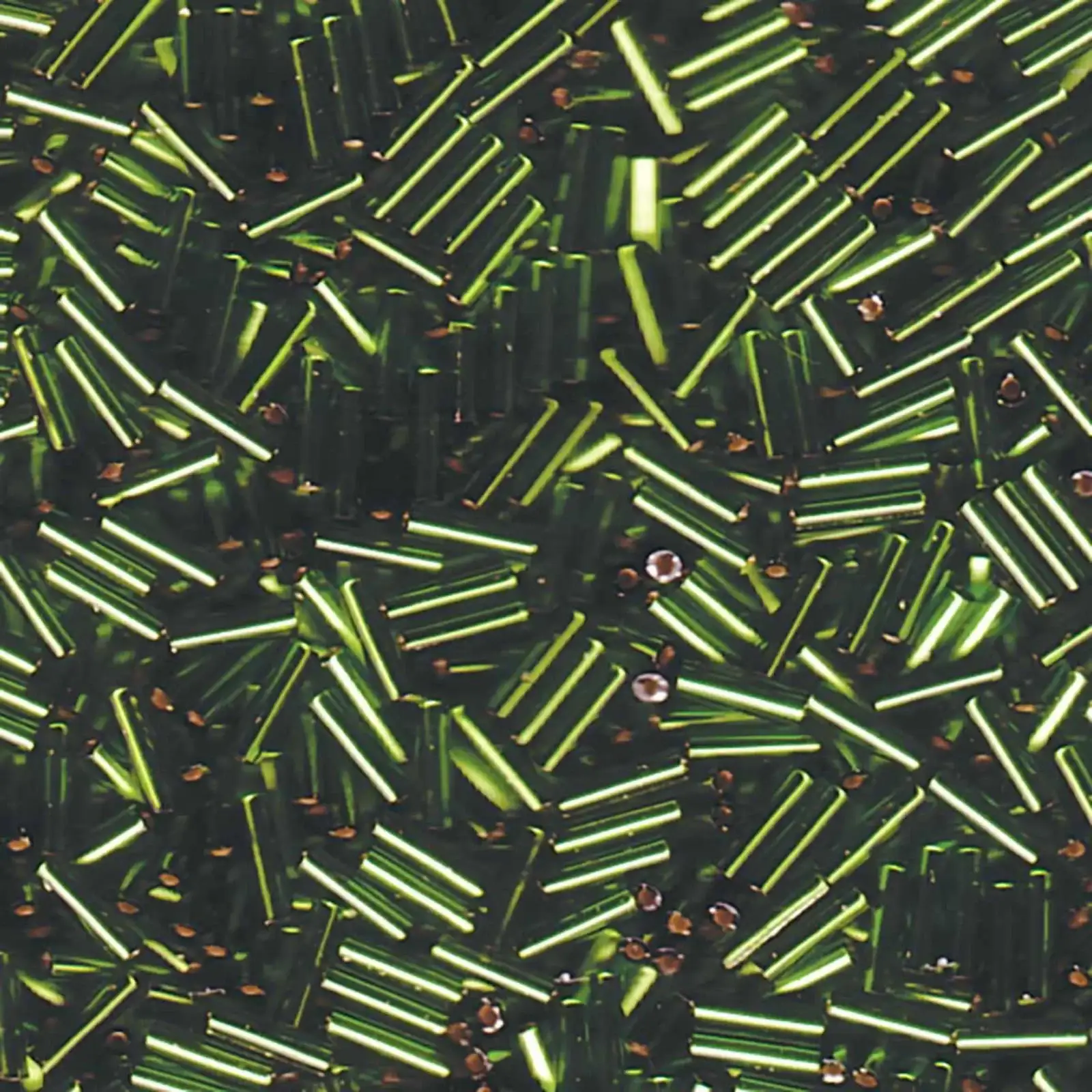 Miyuki Bugles #2 Size, 6mm, BGL2-026, Silver Lined Olivine, 10g