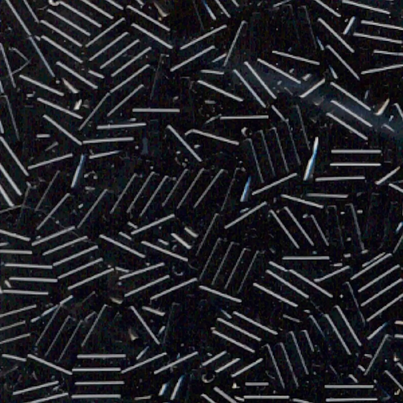 Miyuki Bugles #2 Size, 6mm, BGL2-074, Opaque Black, 10g