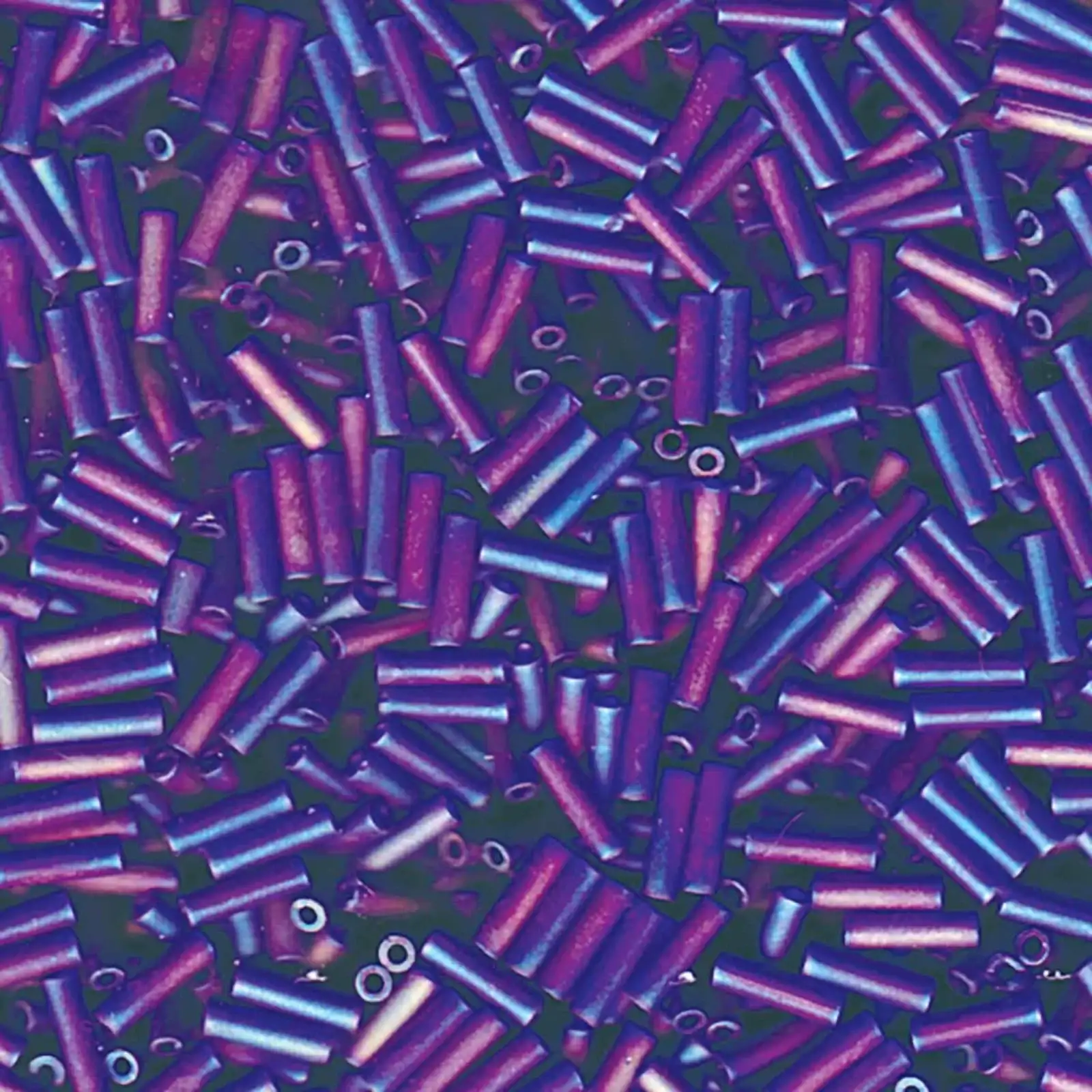 Miyuki Bugles #2 Size, 6mm, BGL2-151FR, Matte Cobalt AB, 10g