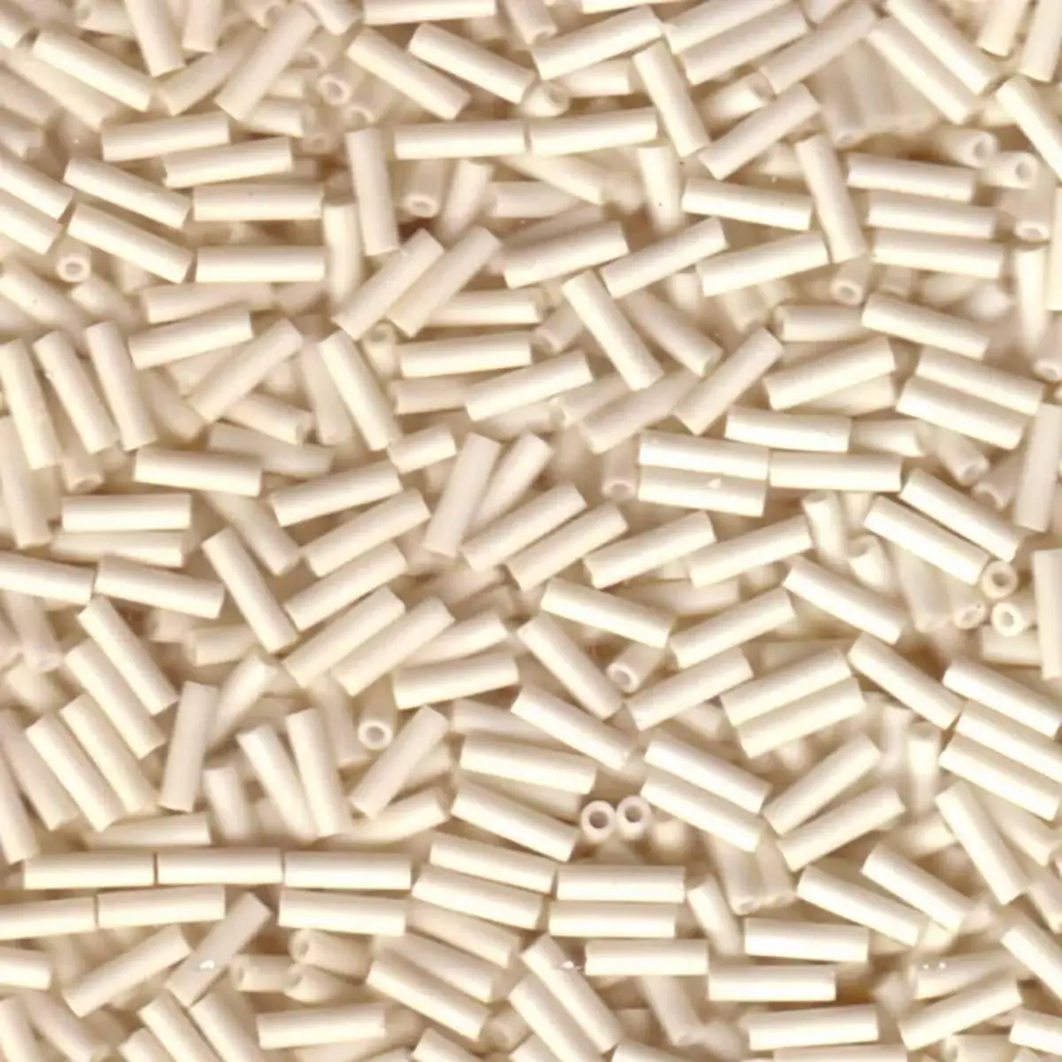Miyuki Bugles #2 Size, 6mm, BGL2-2021, Matte Cream, 10g
