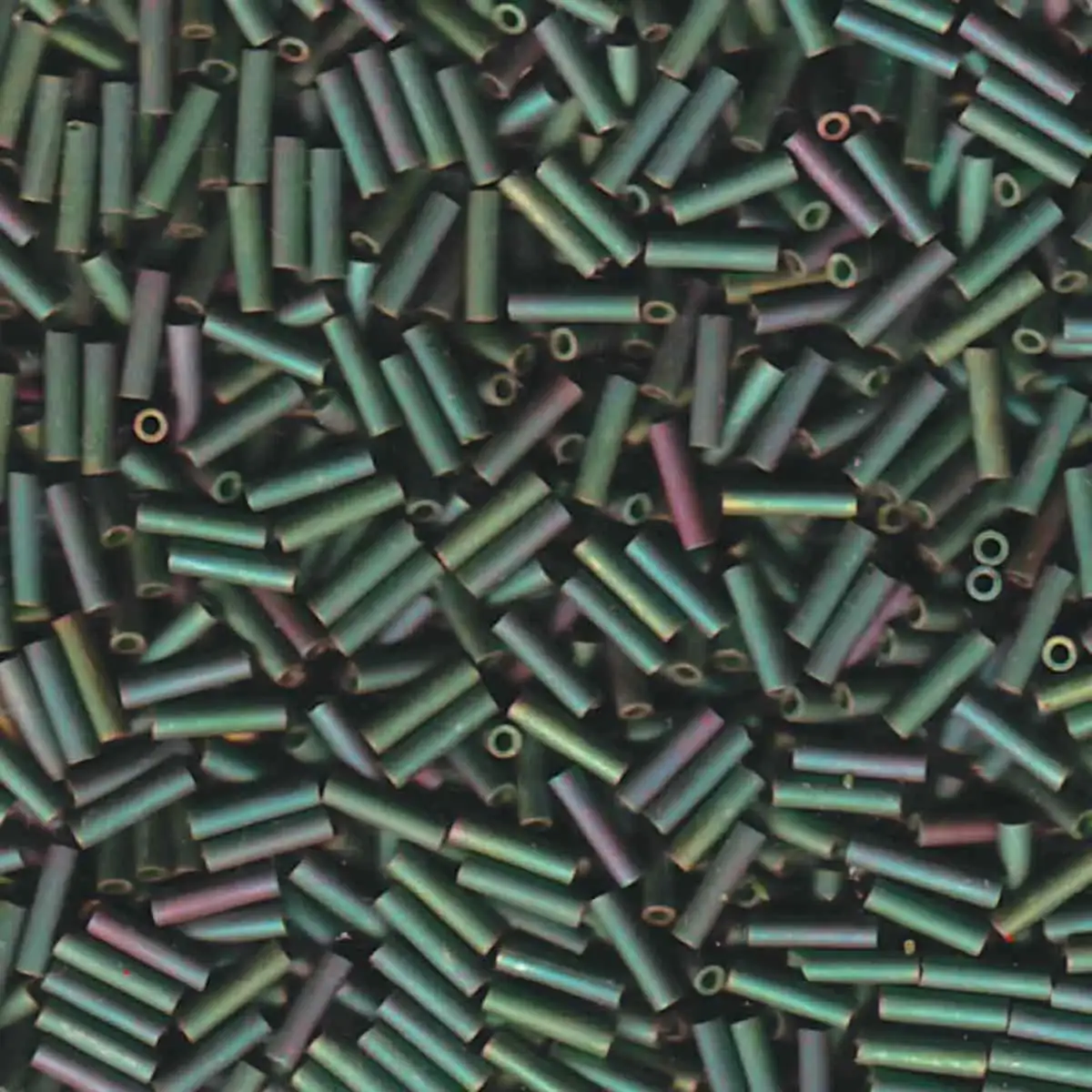 Miyuki Bugles #2 Size, 6mm, BGL2-2031, Matte Sage Green, 10g