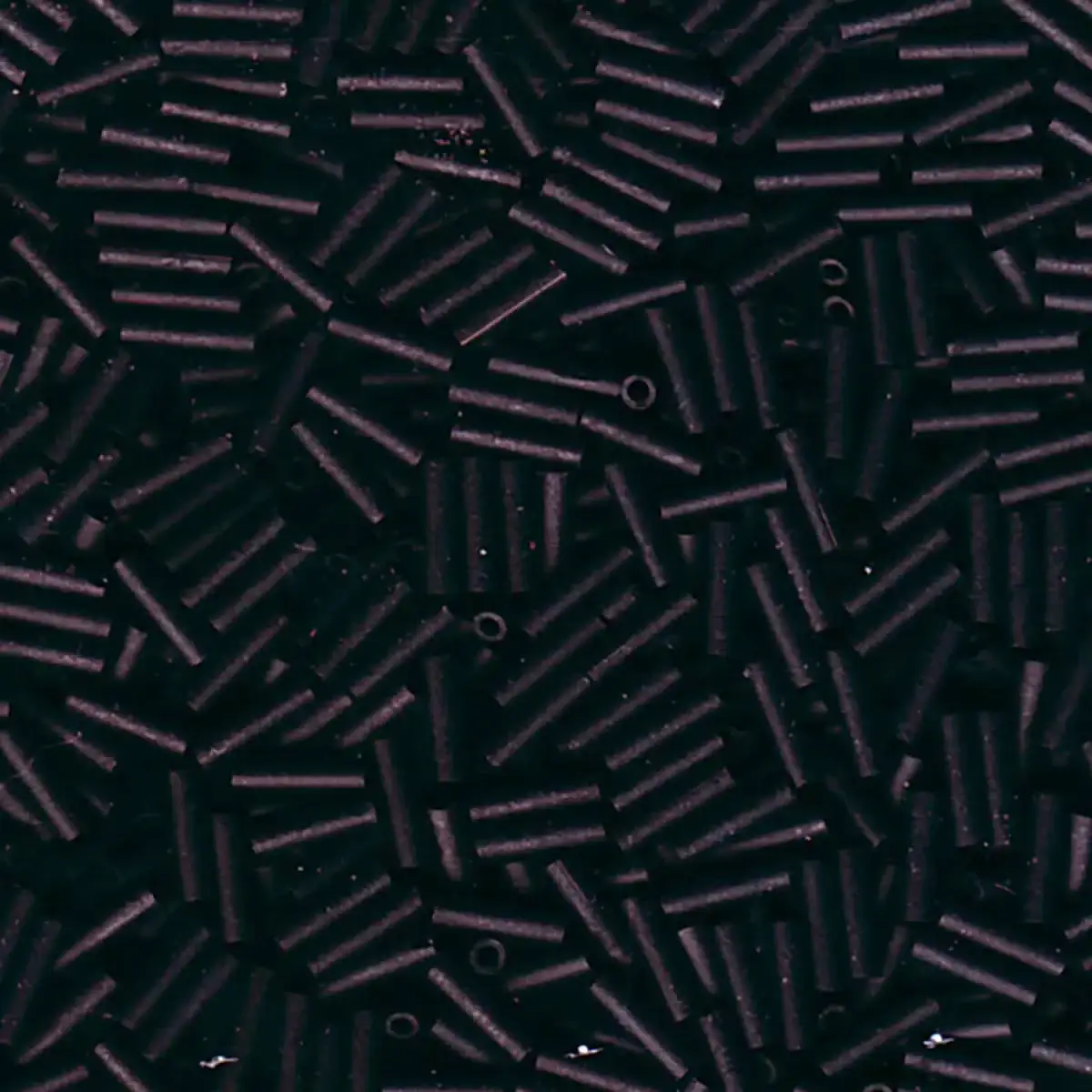 Miyuki Bugles #2 Size, 6mm, BGL2-401F, Matte Black, 10g
