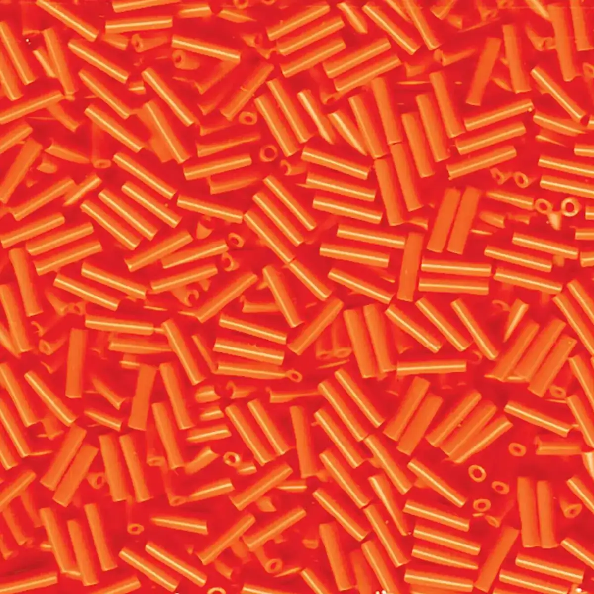 Miyuki Bugles #2 Size, 6mm, BGL2-406, Opaque Orange, 10g