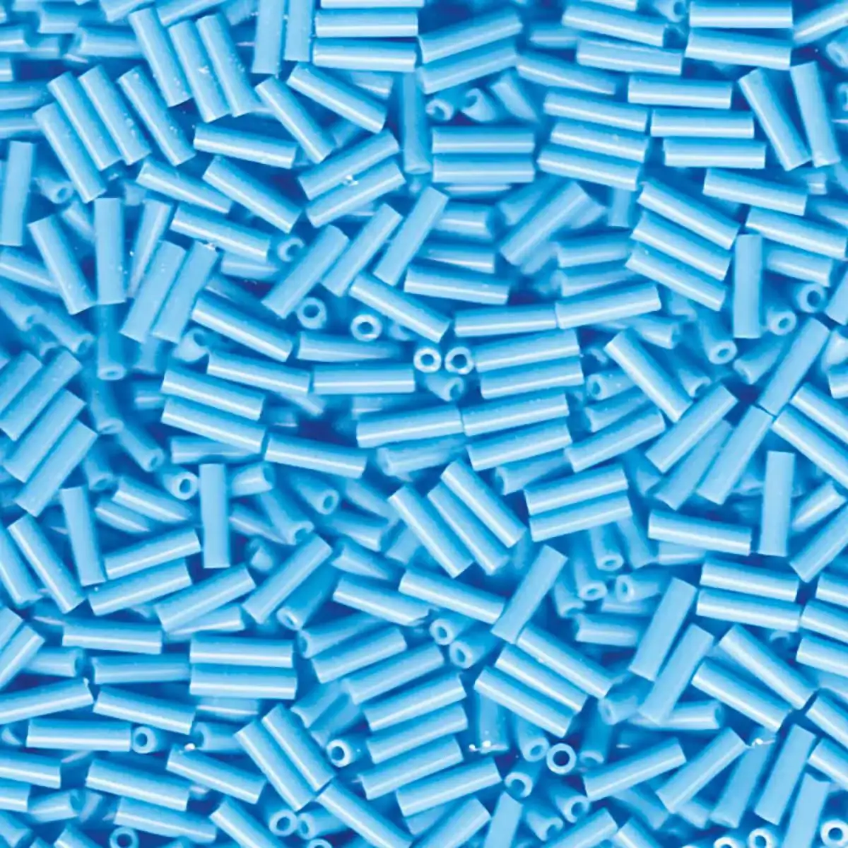 Miyuki Bugles #2 Size, 6mm, BGL2-413, Opaque Turquoise Blue, 10g
