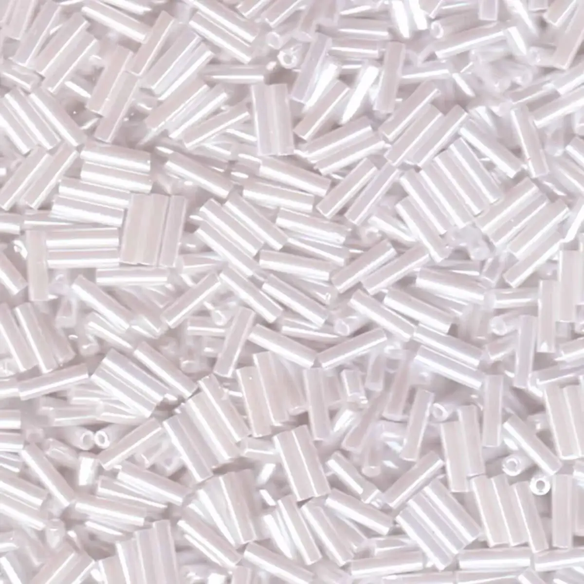 Miyuki Bugles #2 Size, 6mm, BGL2-528, White Pearl Ceylon, 10g