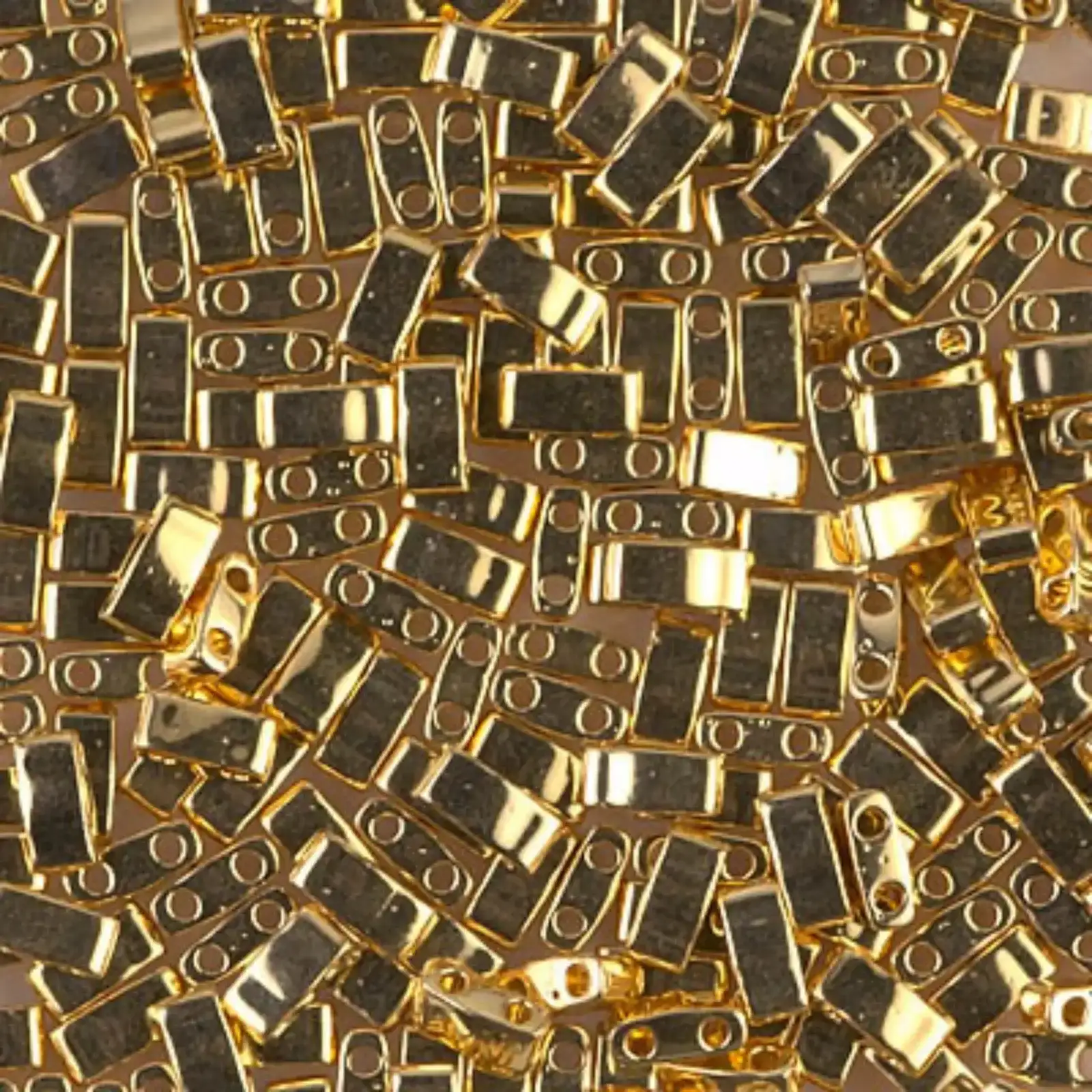 Miyuki Half Tila Beads, HTL-191, 24KT Gold Plated 5g