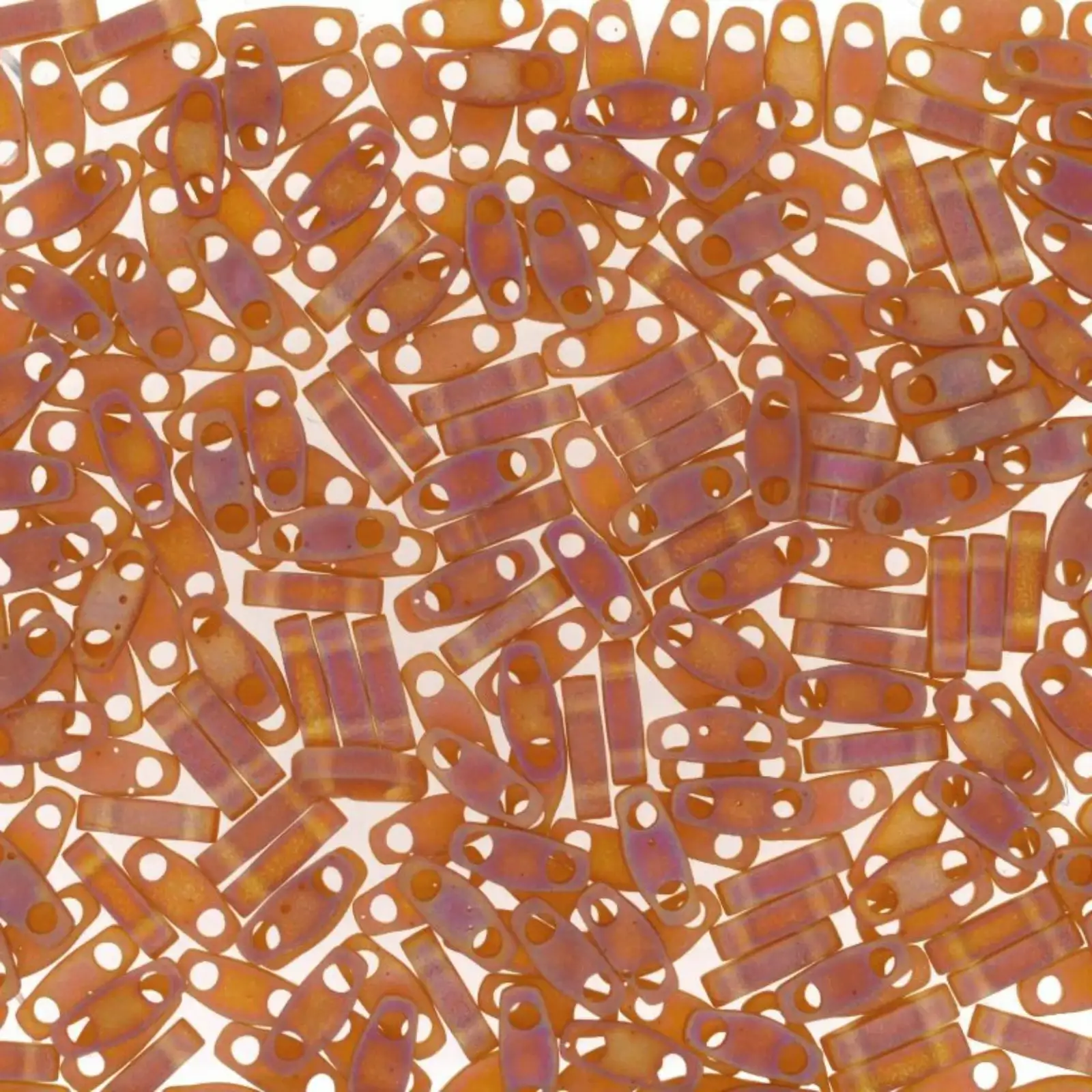 Miyuki Quarter Tila Beads, QTL-134FR, Dark Topaz Transparent Matte AB, 5g
