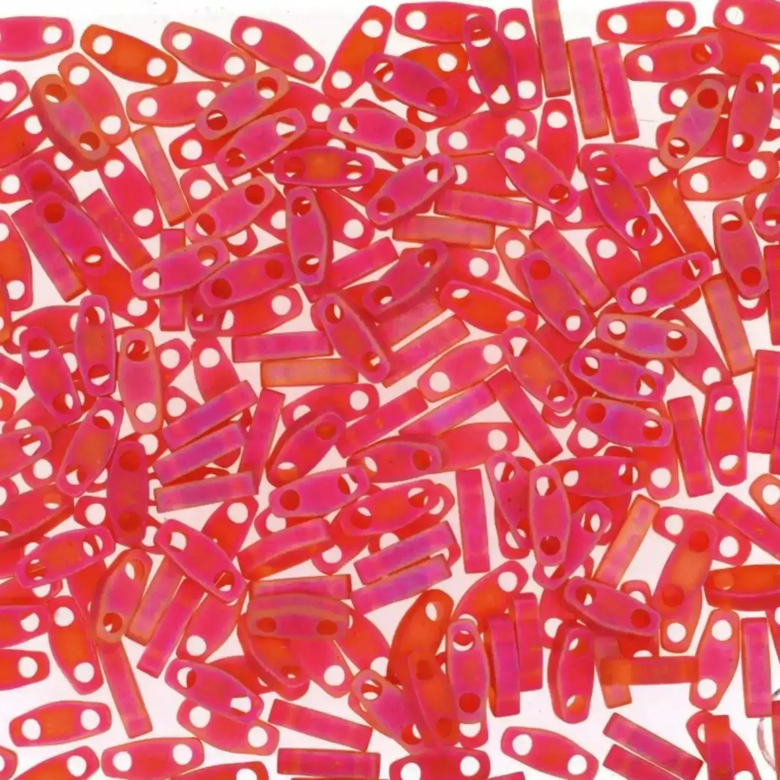 Miyuki Quarter Tila Beads, QTL-140FR, Red Orange Transparent Matte AB, 5g