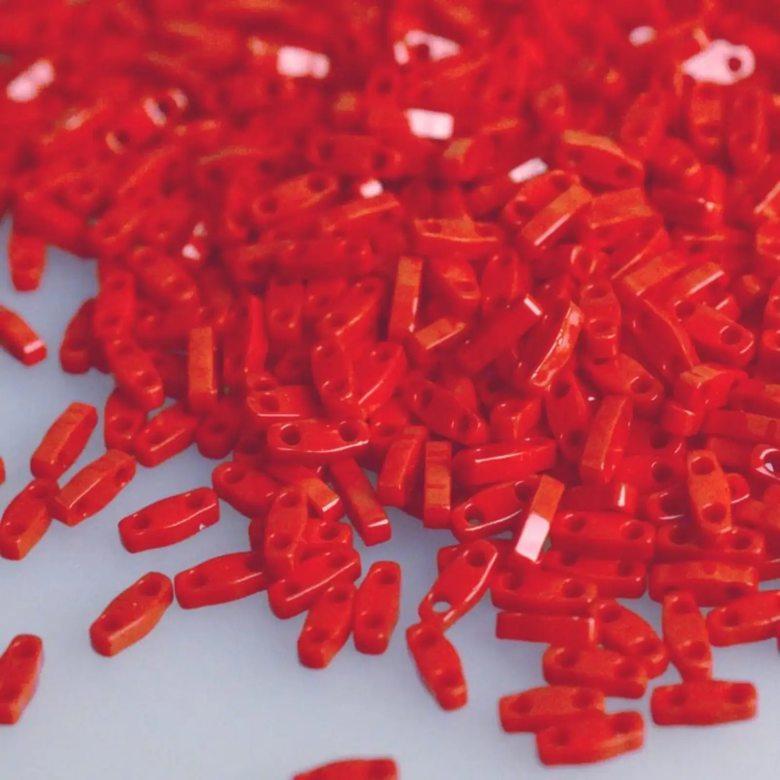 Miyuki Quarter Tila Beads, QTL-408, Red Opaque, 5g