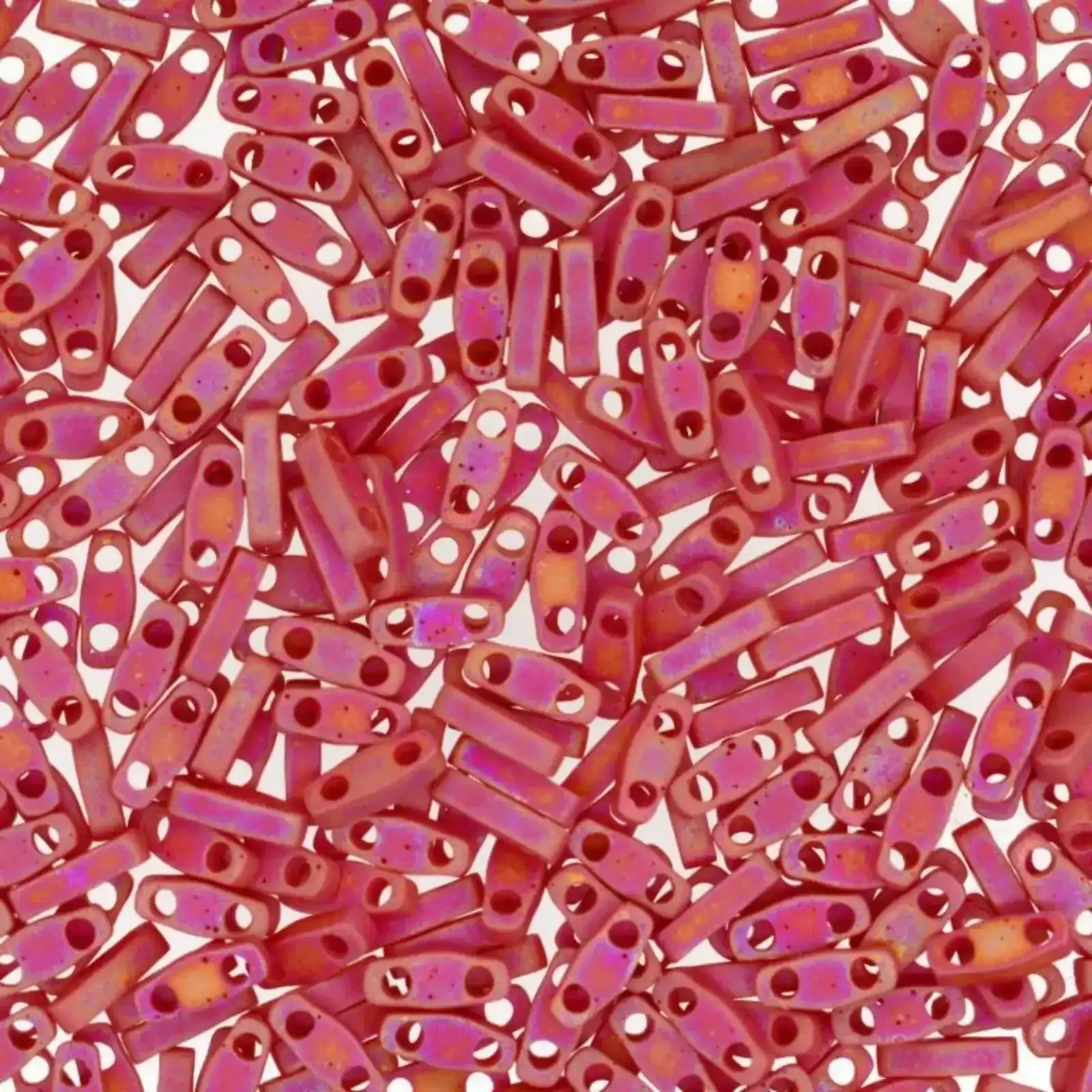 Miyuki Quarter Tila Beads, QTL-408FR, Red Matte AB, 5g