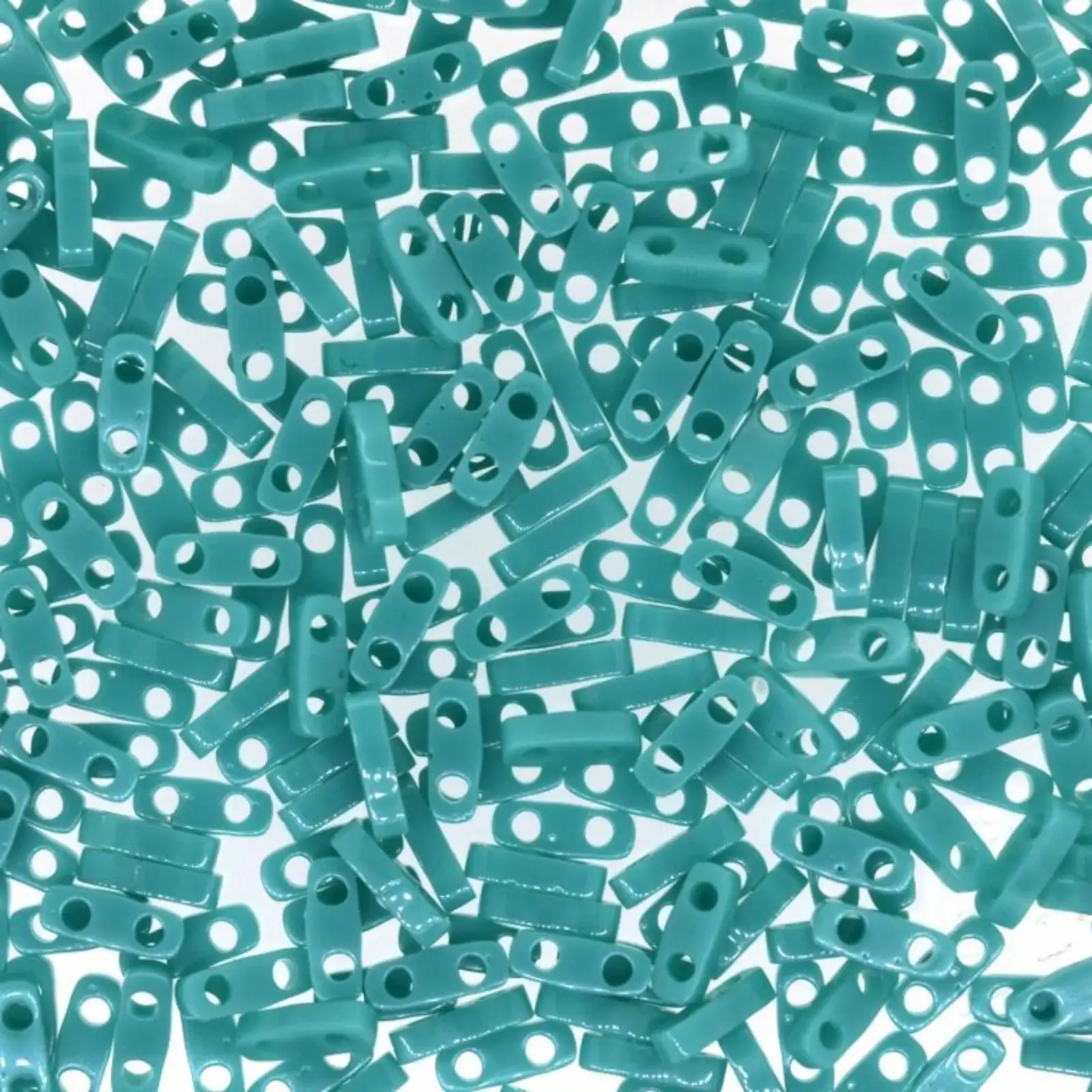 Miyuki Quarter Tila Beads, QTL-412, Turquoise Opaque, 5g