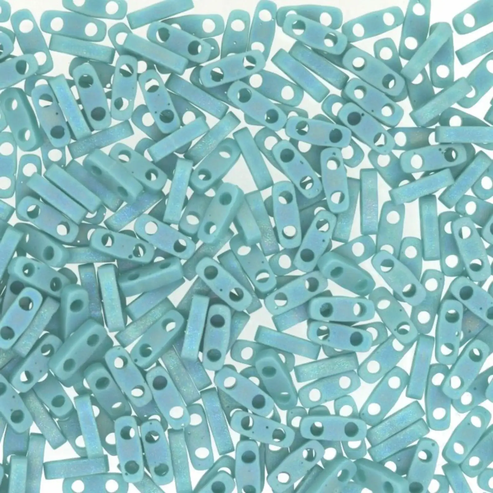 Miyuki Quarter Tila Beads, QTL-412FR, Turquoise Matte AB, 5g