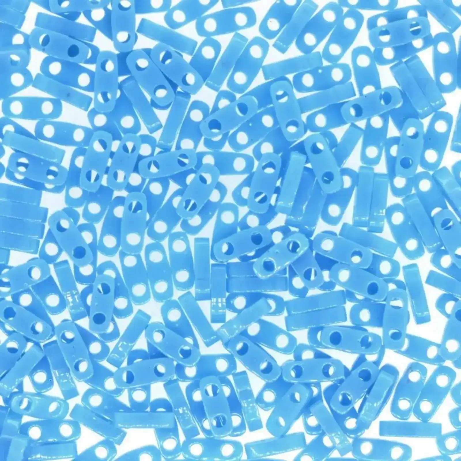 Miyuki Quarter Tila Beads, QTL-413, Turquoise Blue Opaque, 5g