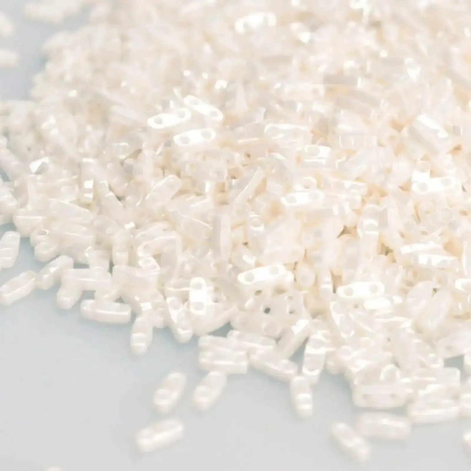 Miyuki Quarter Tila Beads, QTL-592, Ivory Ceylon, 5g
