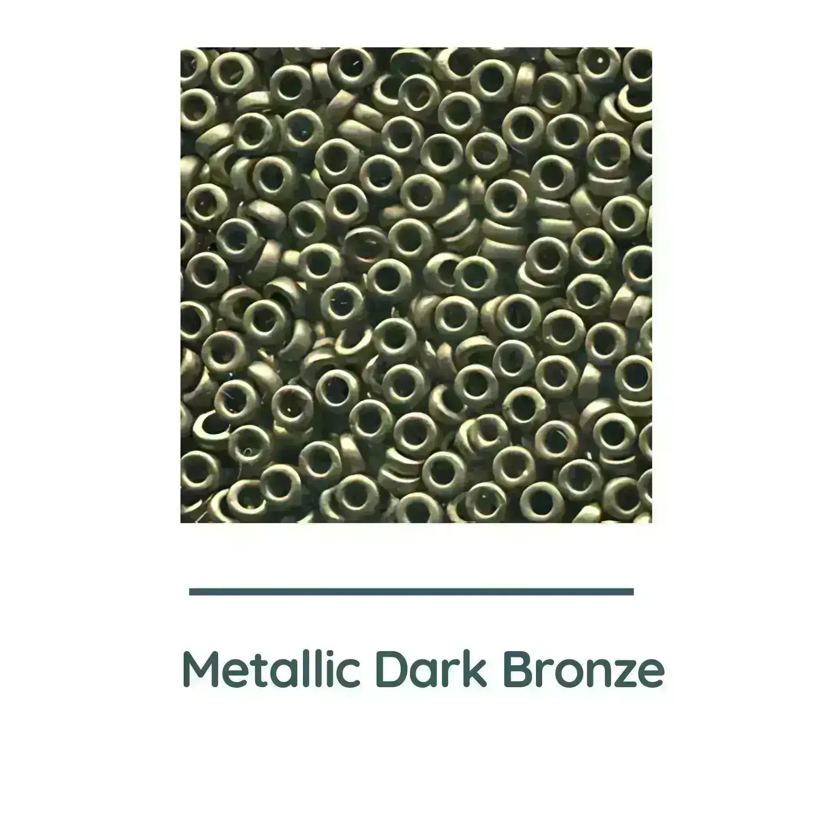 Miyuki Spacer Beads, 2.2x1mm, 7g Tube, Metallic Dark Bronze - Image 2