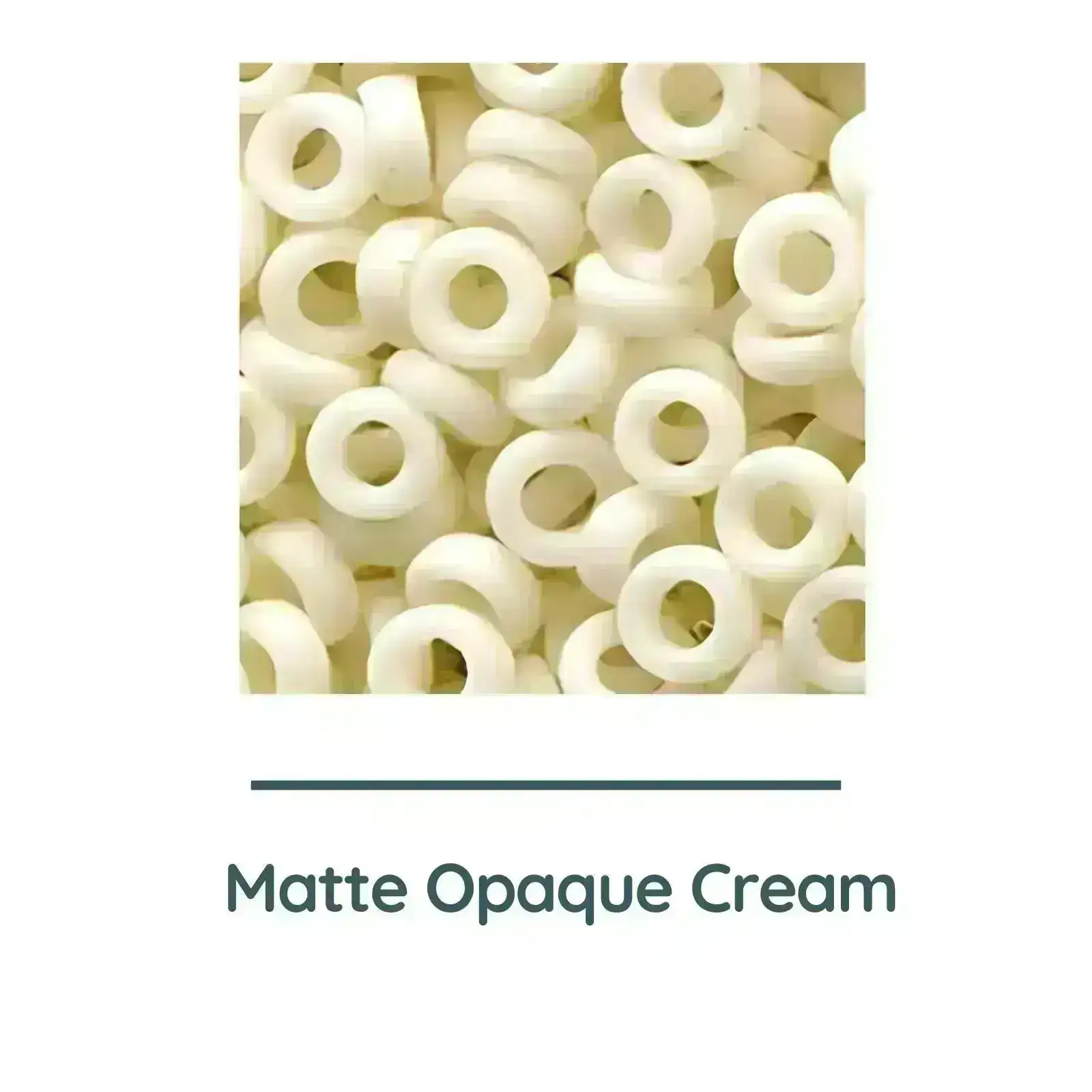 Miyuki Spacer Beads, 2.2x1mm, 7g Tube, Matte Opaque Cream - Image 2