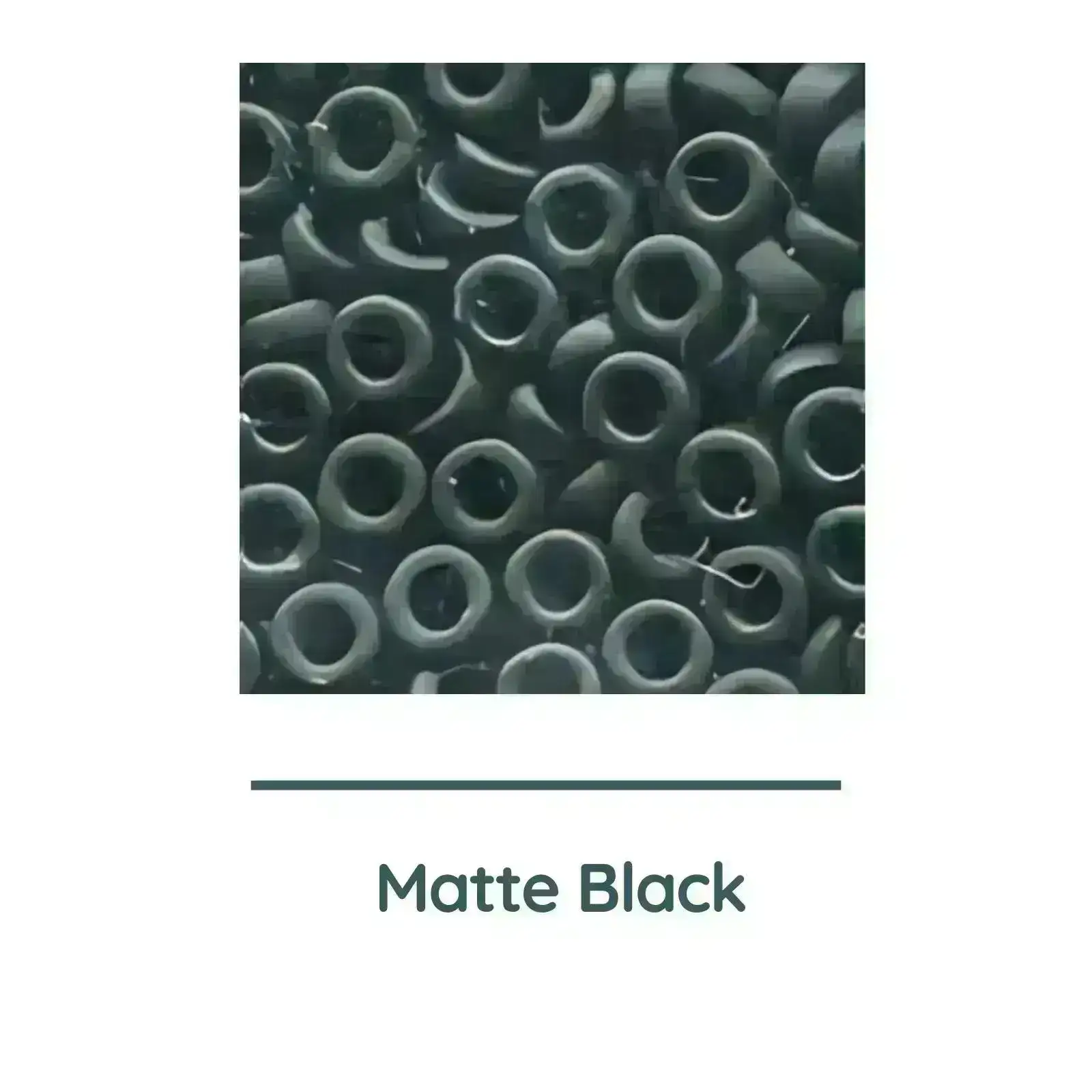 Miyuki Spacer Beads, 2.2x1mm, 7g Tube, Matte Black - Image 2