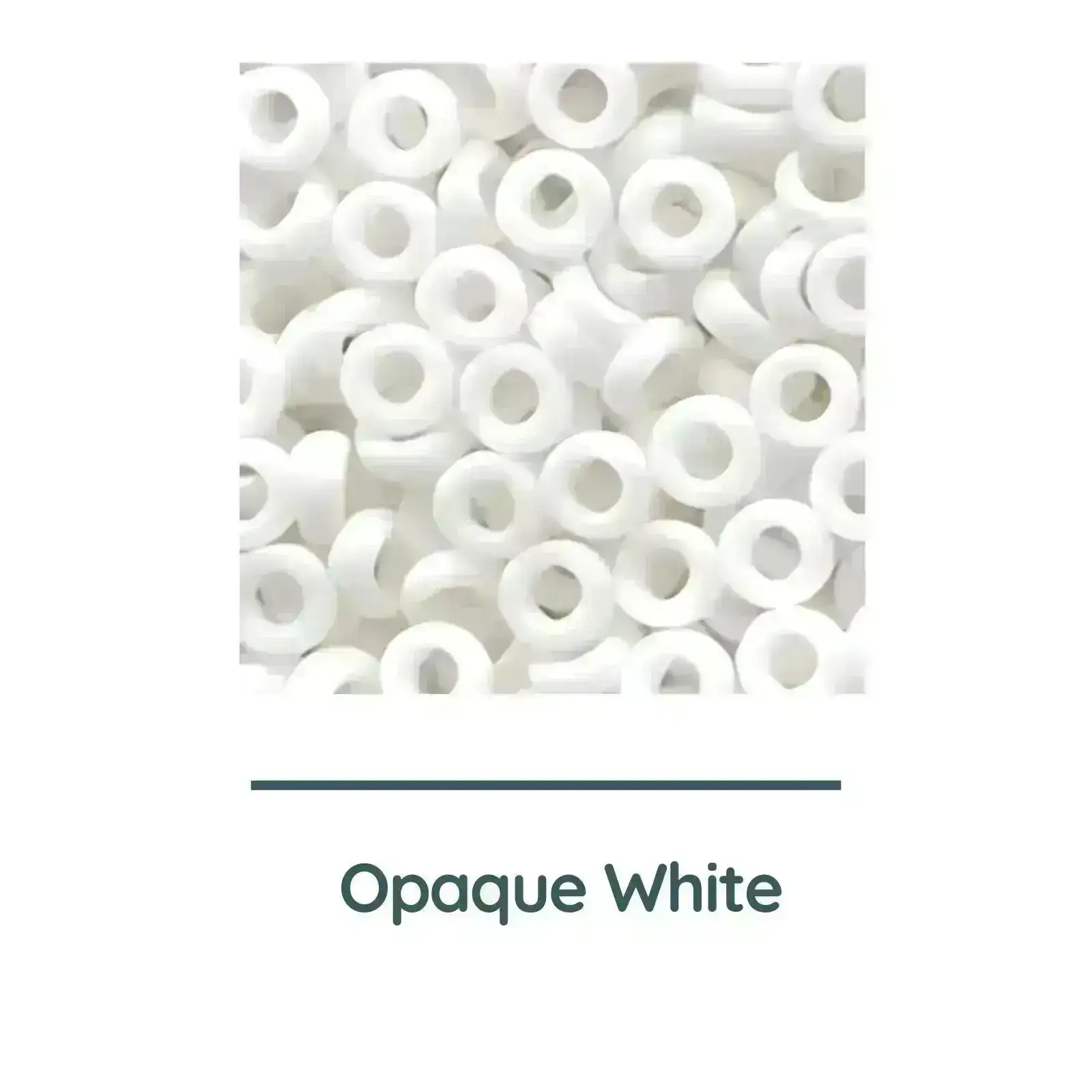 Miyuki Spacer Beads, 2.2x1mm, 7g Tube, Matte White AB - Image 2