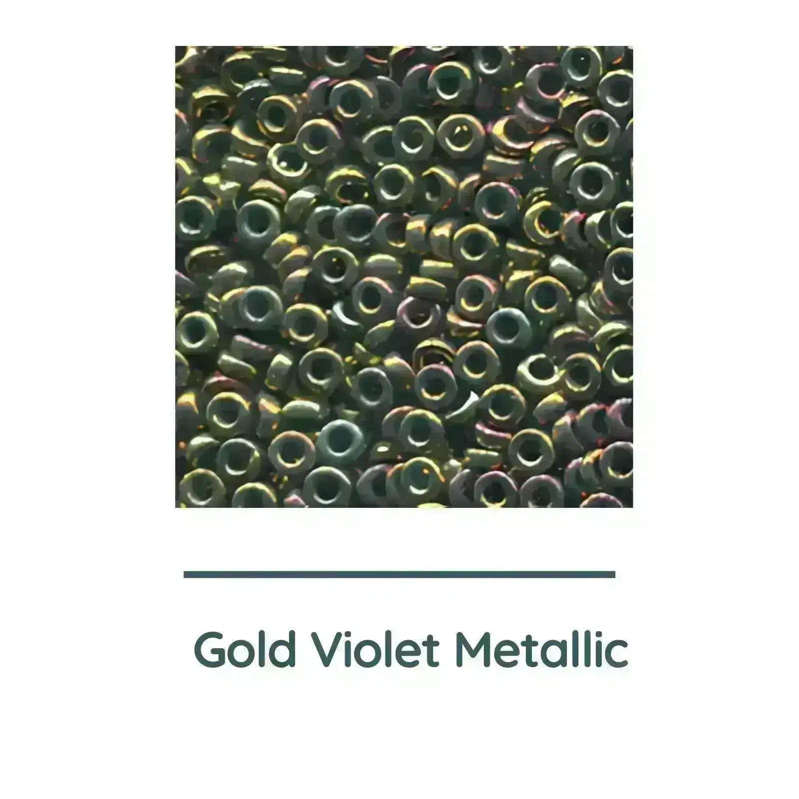 Miyuki Spacer Beads, 2.2x1mm, 7g Tube, Gold Violet Metallic - Image 2