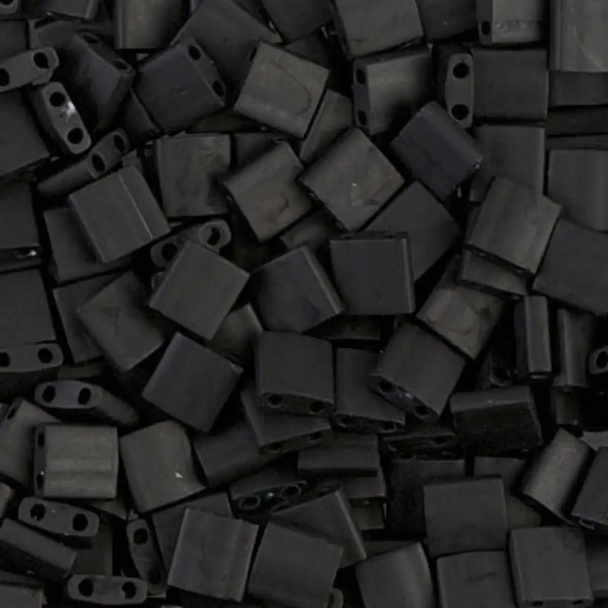 Miyuki Tila Beads, TL-401F, Matte Black, 5g