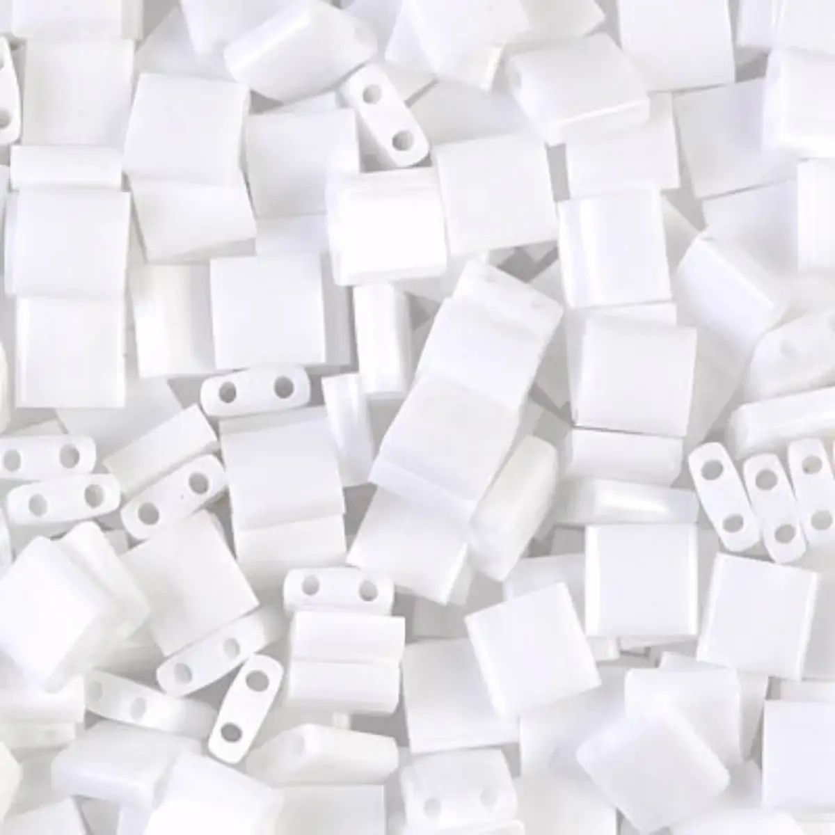 Miyuki Tila Beads, TL-402, Opaque White, 5g