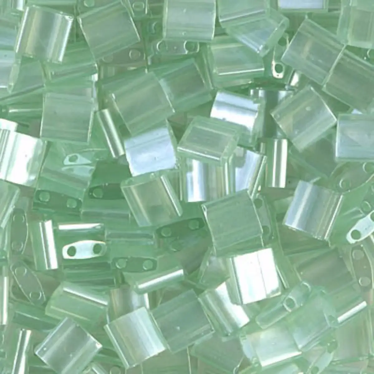 Miyuki Tila Beads, TL-370, Transparent Luster Seafoam Green, 5g