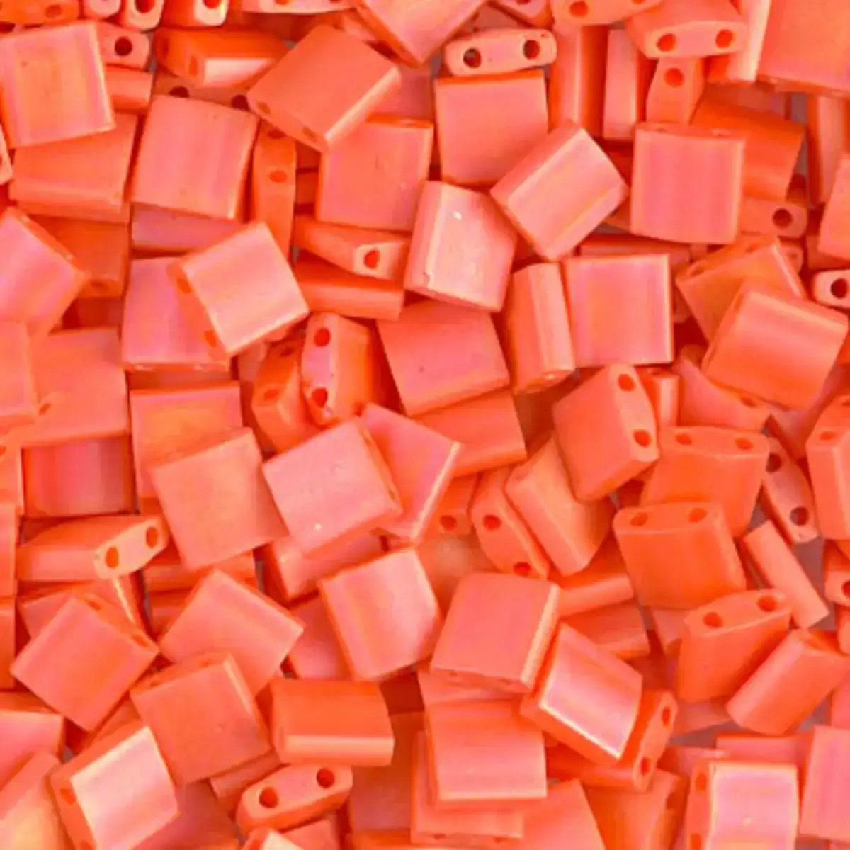 Miyuki Tila Beads, TL-406FR, Matte Orange AB, 5g