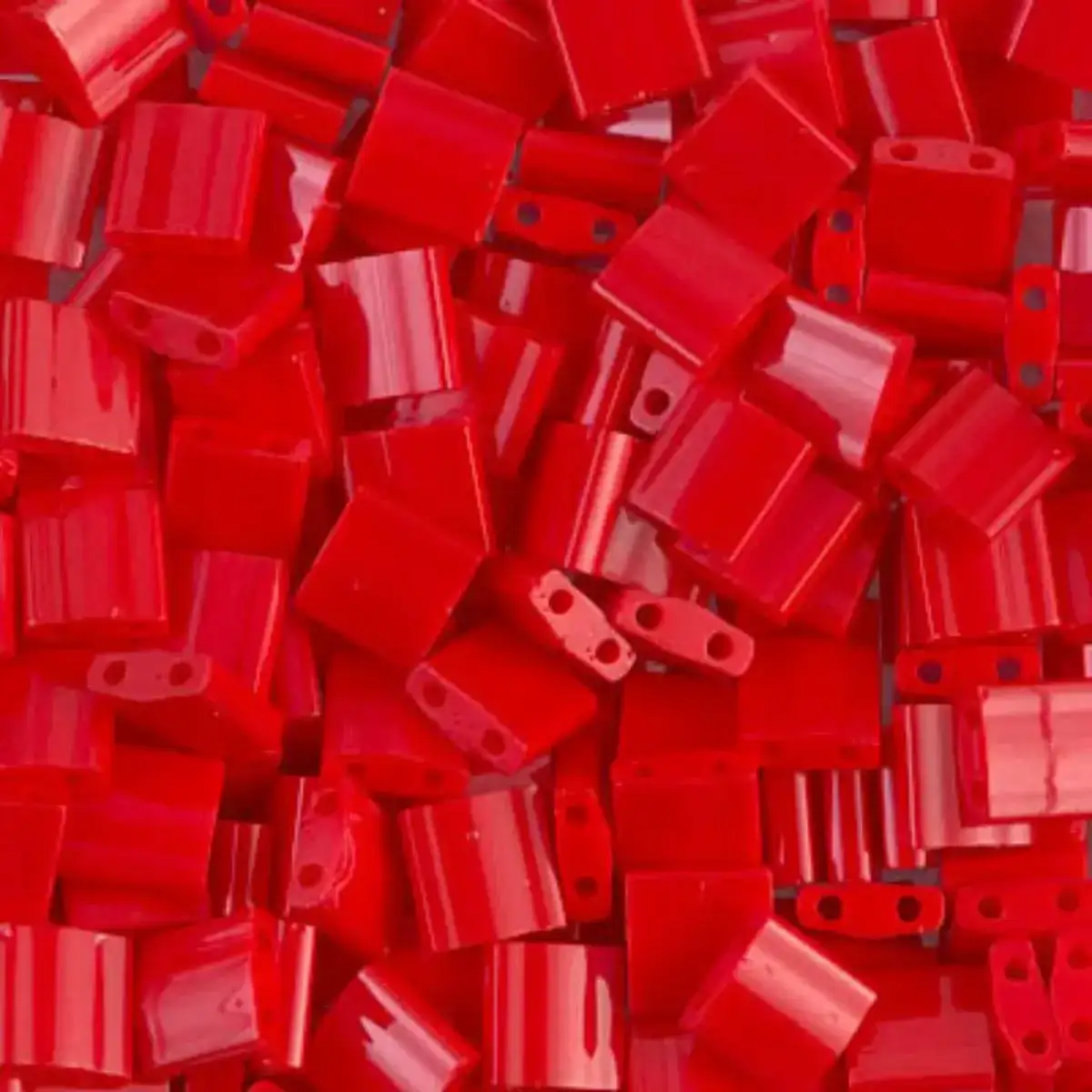 Miyuki Tila Beads, TL-408, Opaque Red, 5g