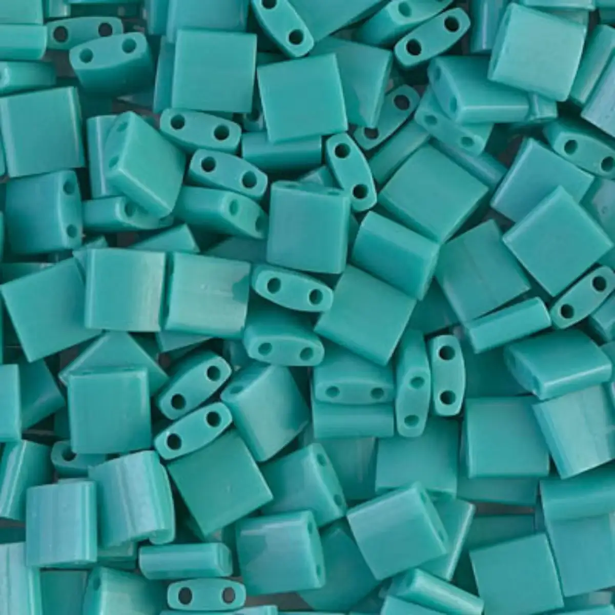 Miyuki Tila Beads, TL-412, Opaque Turquoise Green, 5g