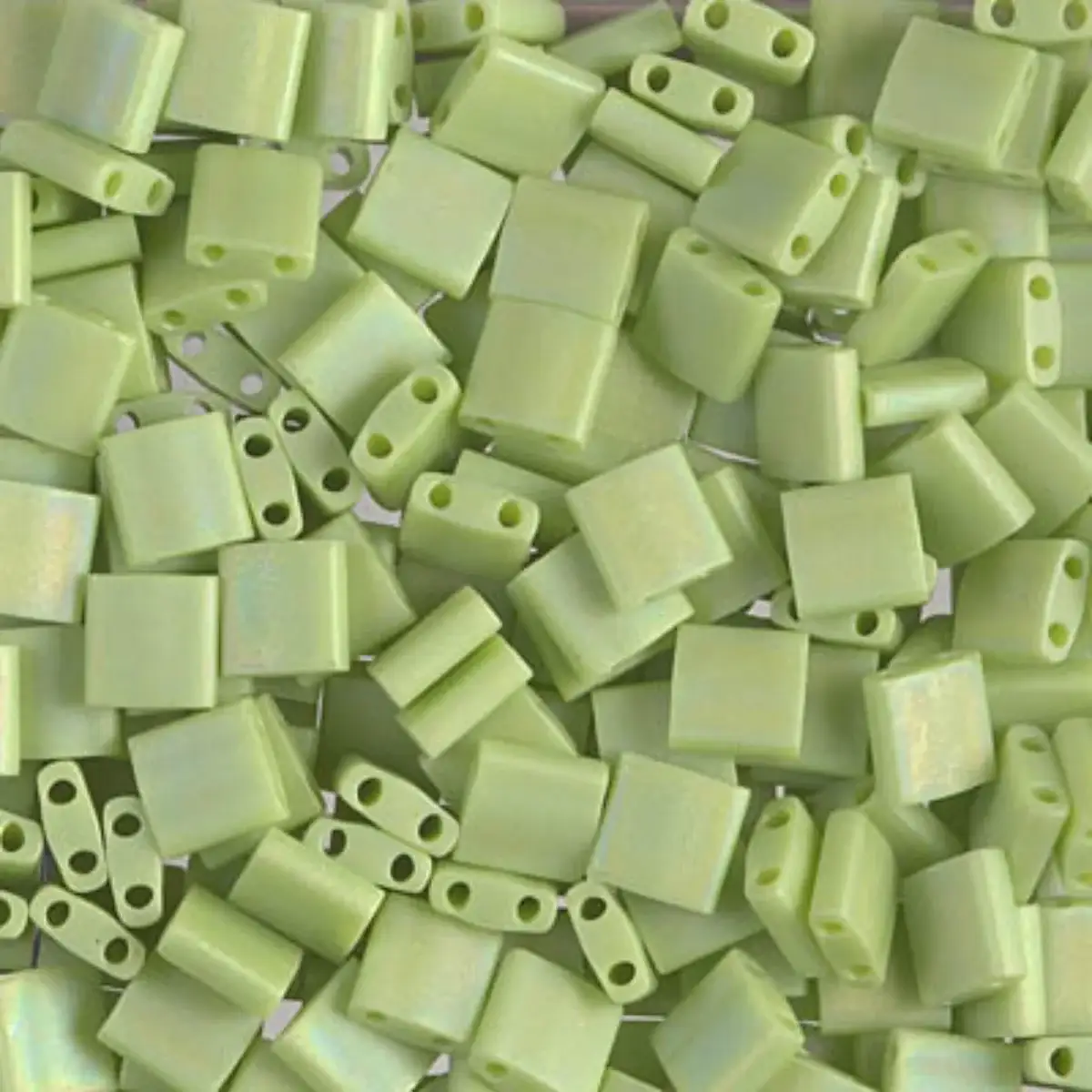Miyuki Tila Beads, TL-416FR, Matte Chartreuse AB, 5g