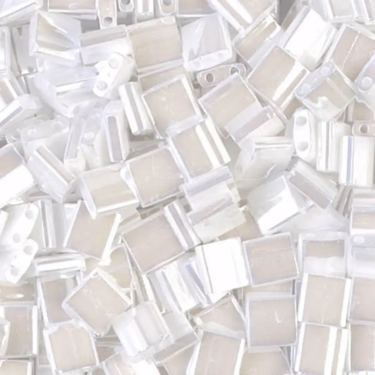Miyuki Tila Beads, TL-420, White Pearl, 5g