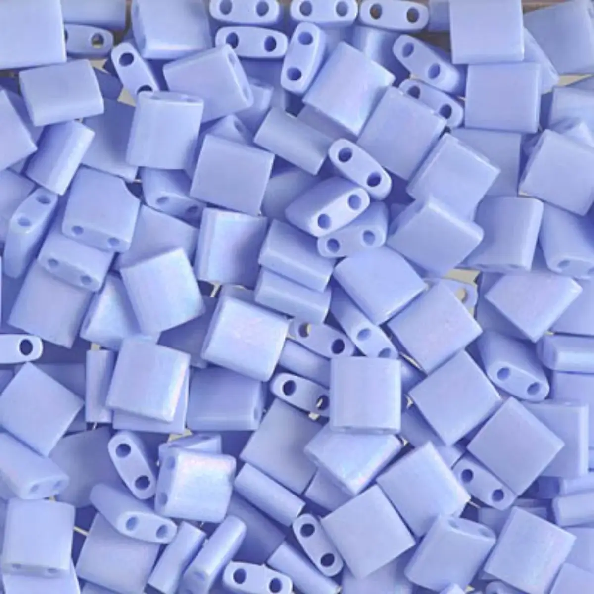 Miyuki Tila Beads, TL-494FR, Matte Opaque Periwinkle AB, 5g