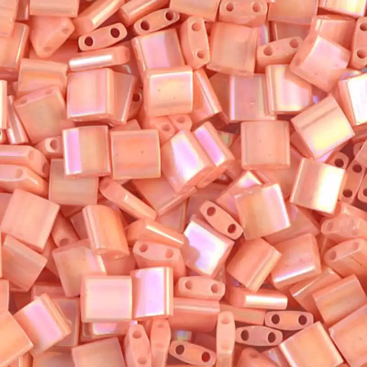 Miyuki Tila Beads, TL-596, Semi-Matte Opaque Salmon, 5g